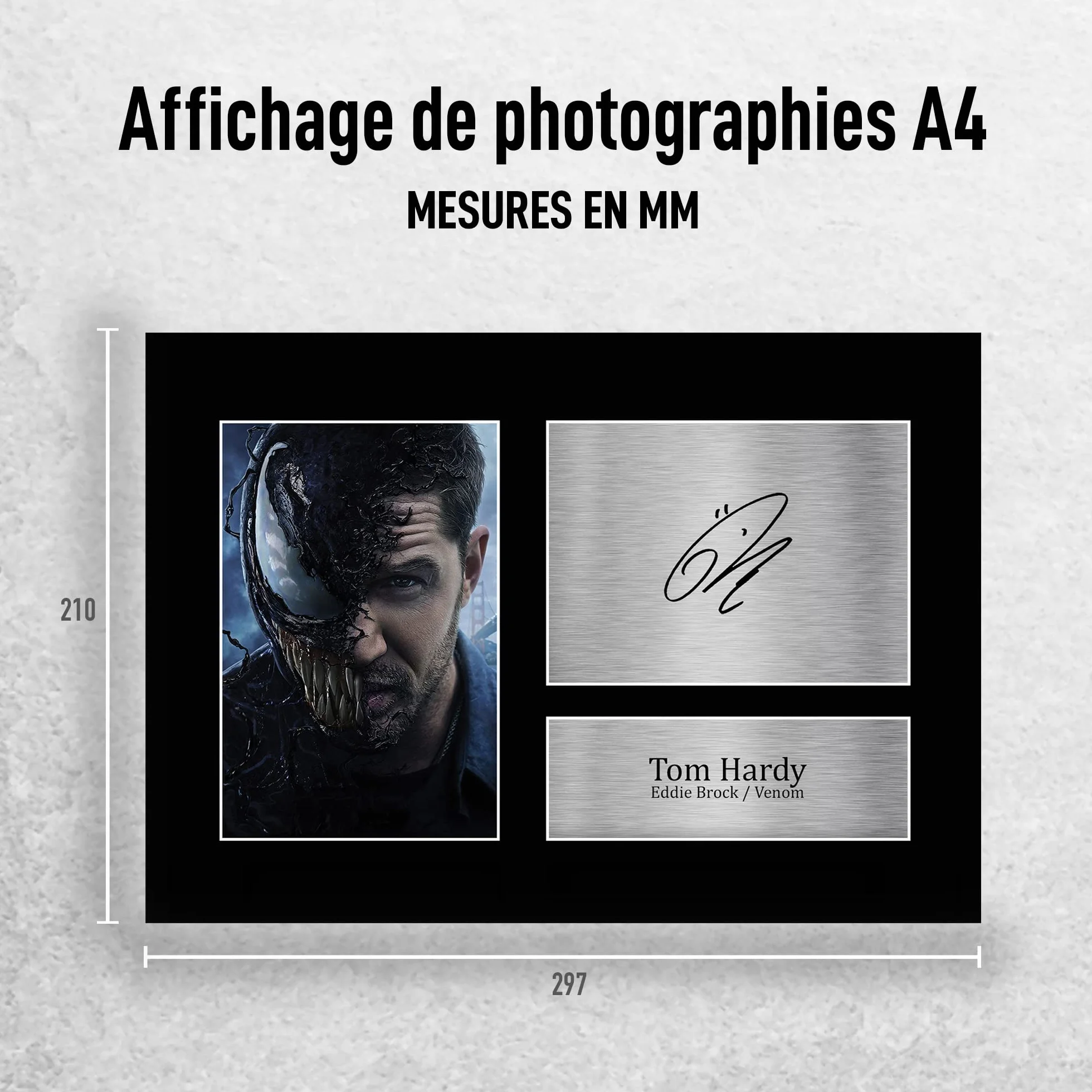Tom Hardy Venom Autographe Photo Signée A4 Cadeaux Cinéma
