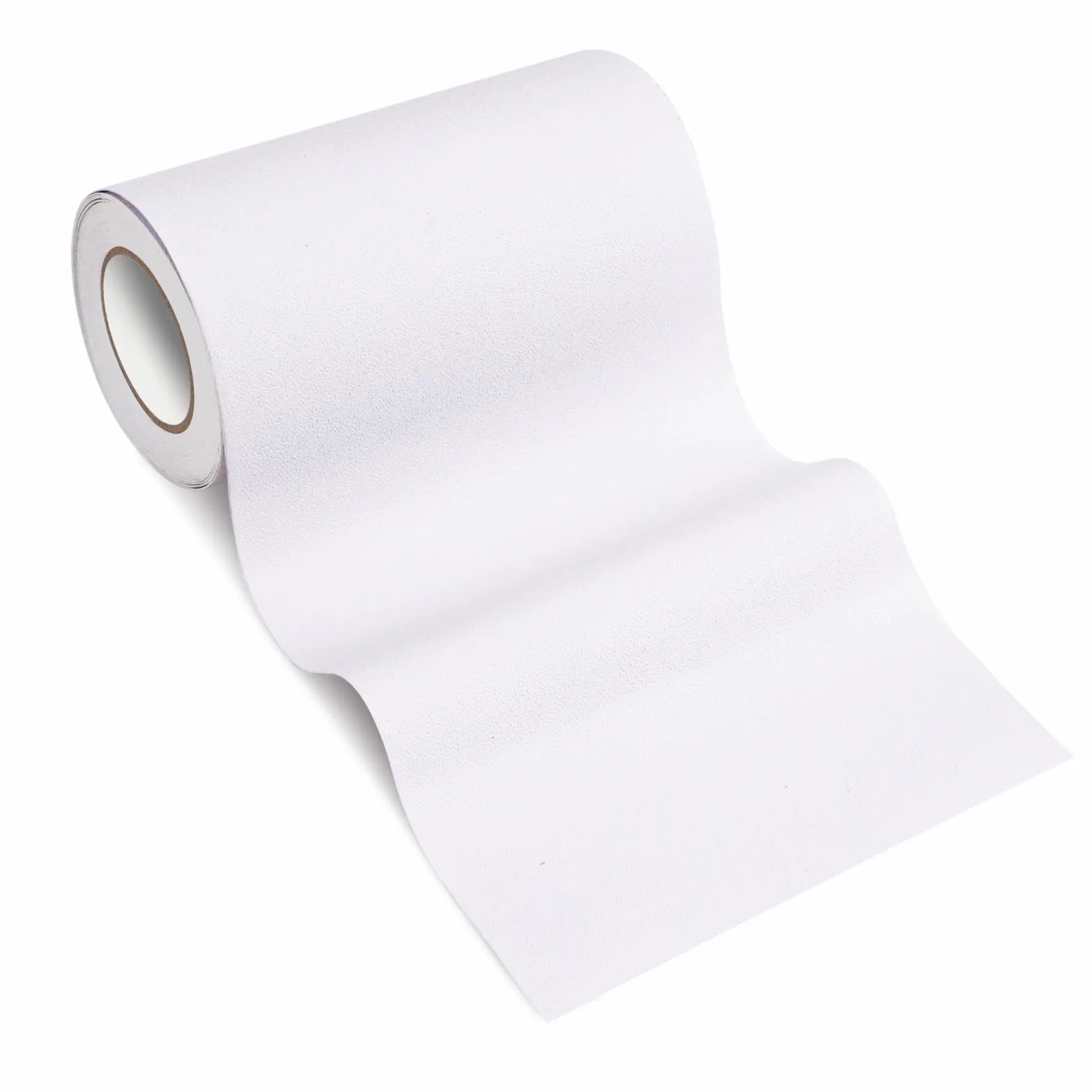Frise de papier peint autocollante PVC 10x500 cm amovible imperméable blanc