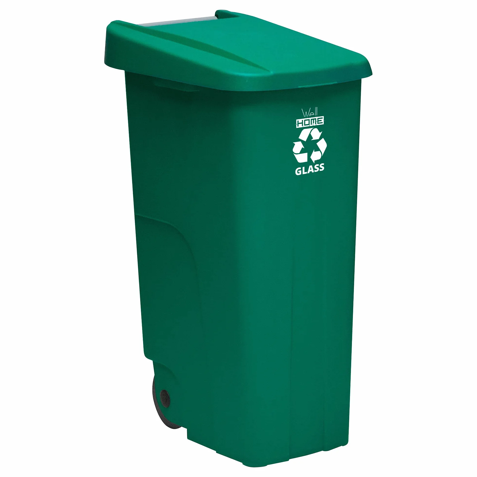 Wellhome Recycle Container 110 litres avec couvercle et roues