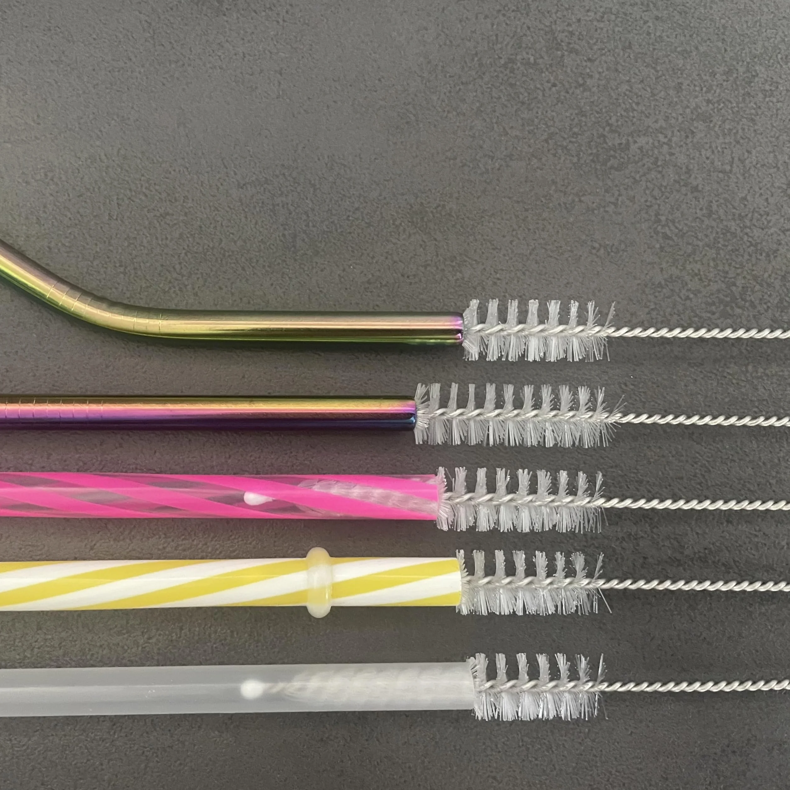 Lot de 3 brosses à paille 23 cm - Brosse de nettoyage pour machine à café automatique