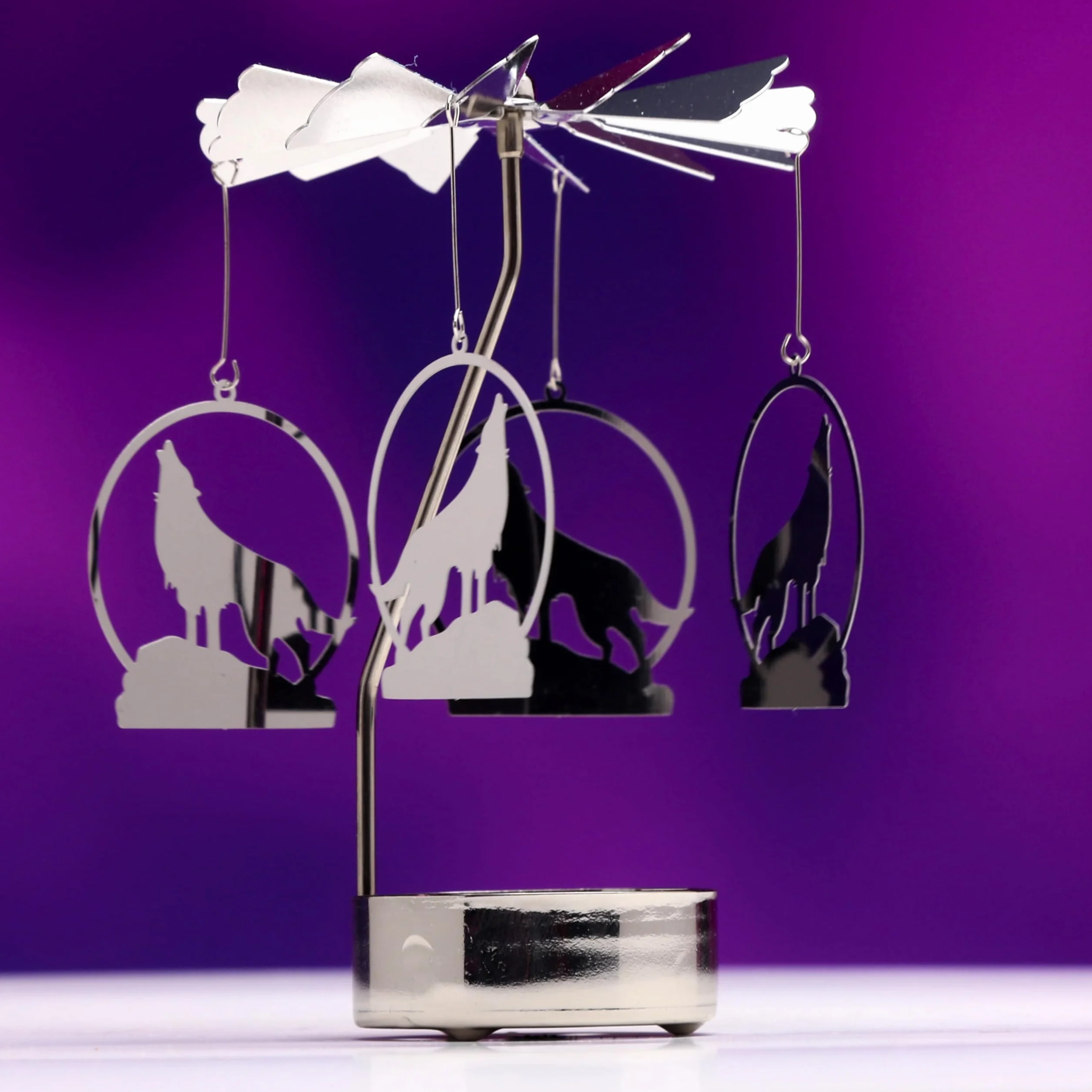 Puckator Bougeoir Rotatif en Forme de Loup Hurlant - Décoration d'intérieur - Accessoires de Salon