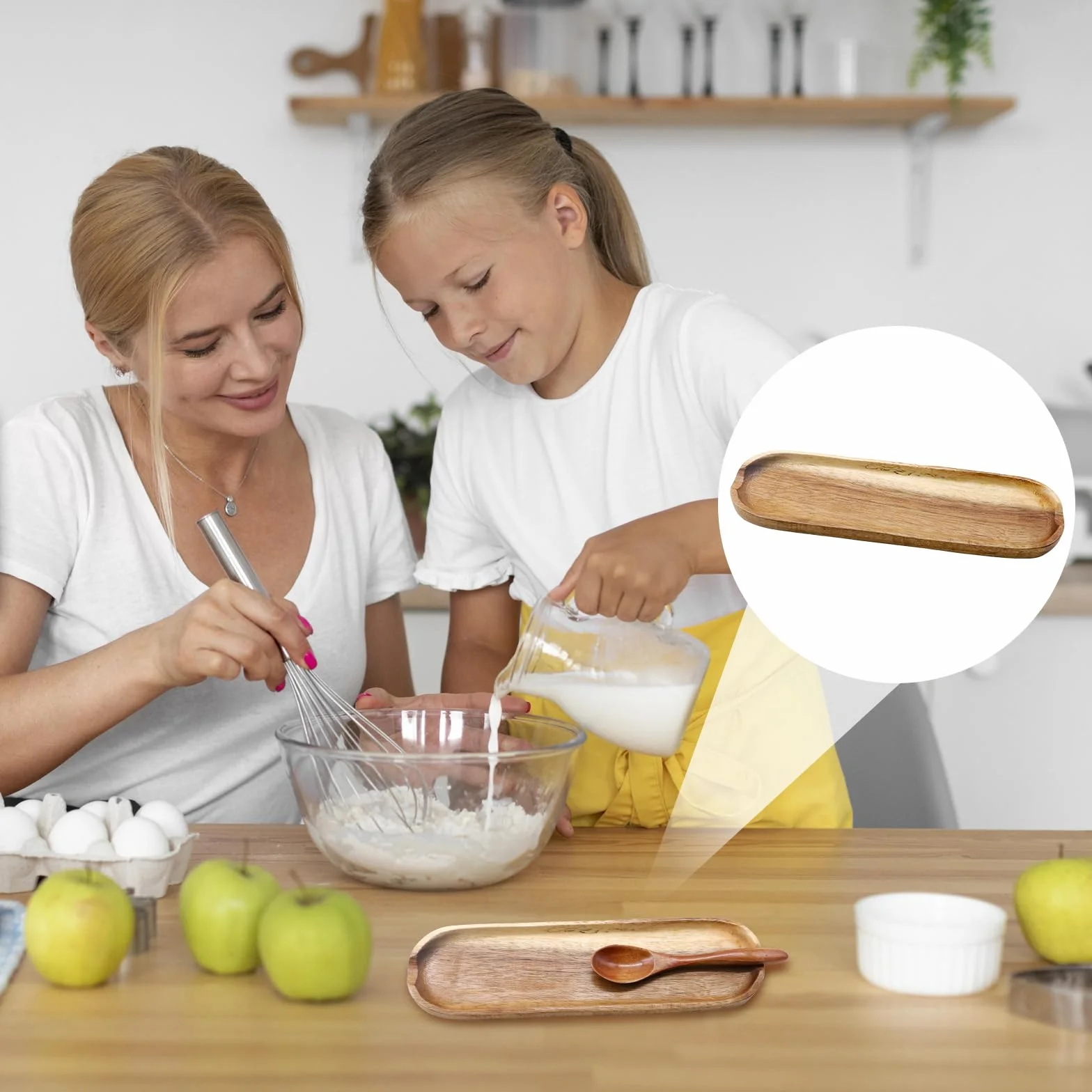 KASURE Repose-Cuillère en Bois Support Naturel pour Ustensiles de Cuisine Spatules Cuillères Couverts