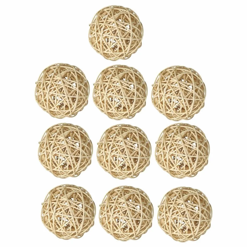Boule de rotin en osier naturel 10 pièces décoration suspendue