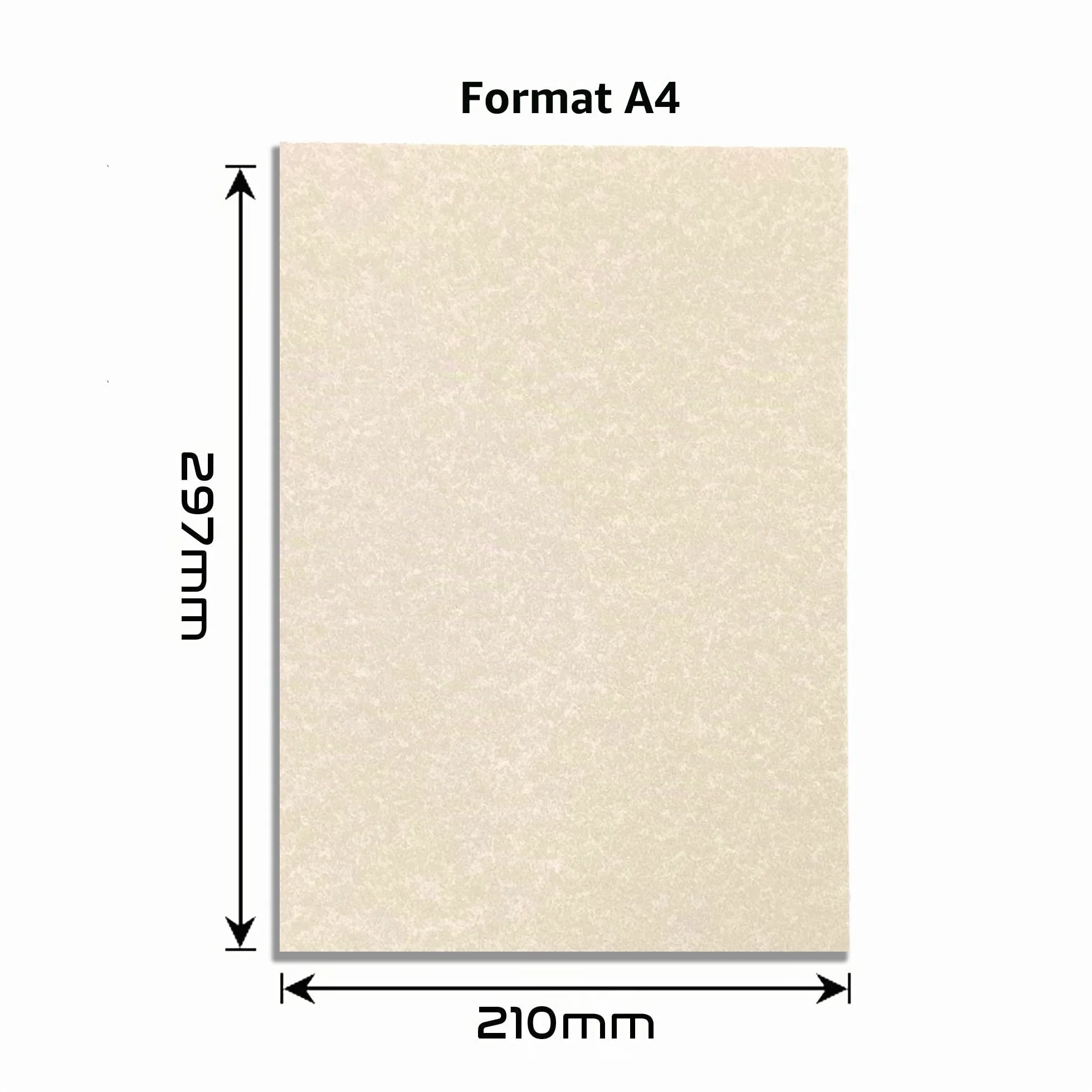 Papier parchemin A4 90 g/m² Lot de 25 feuilles certificat