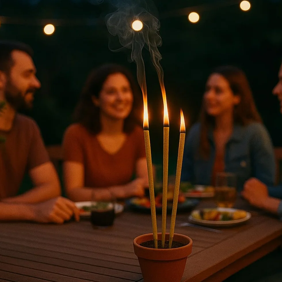 Pack de 30 Bâtons Encens Géants Citronnelle 40 cm Anti Moustiques Jardin Terrasse
