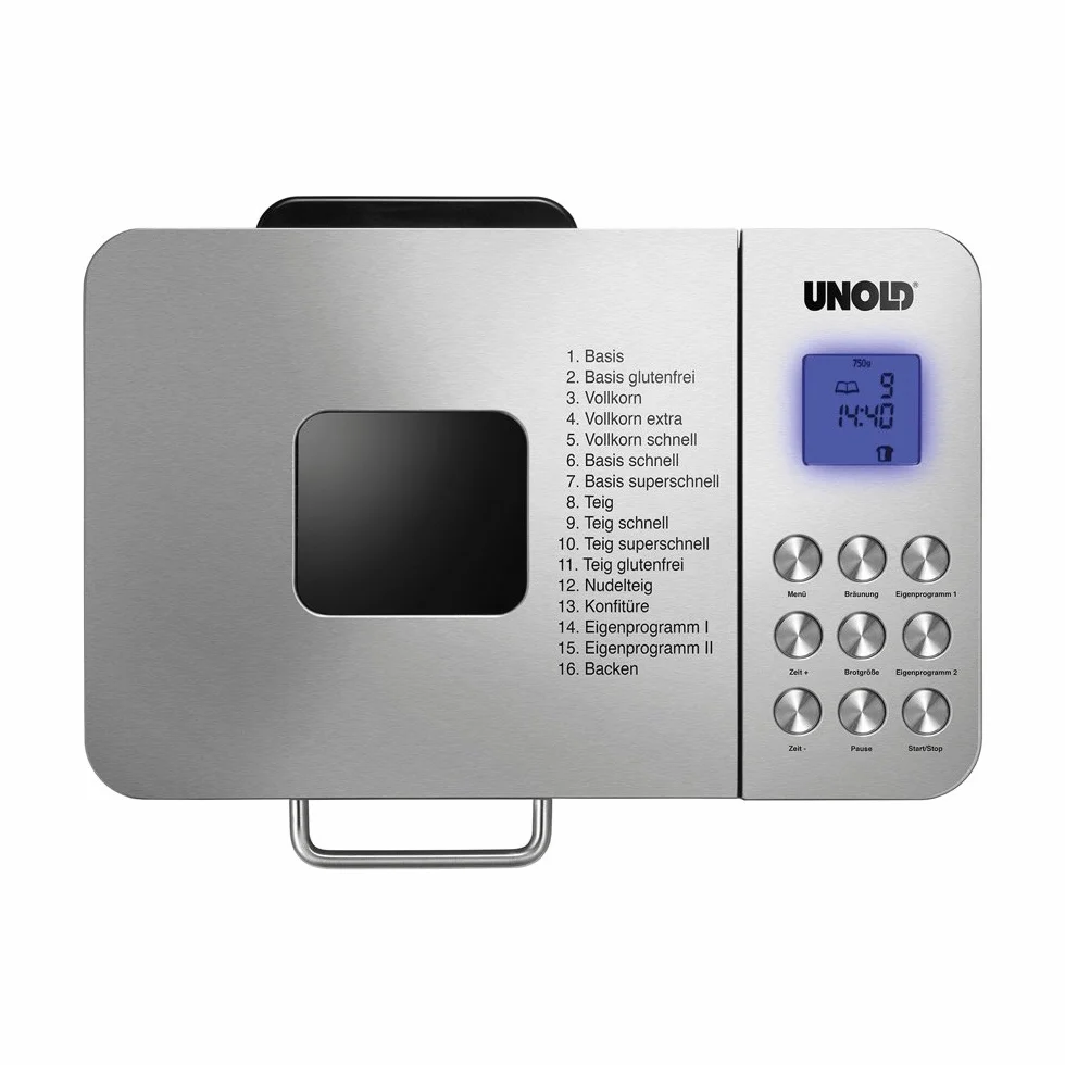 Machine à pain UNOLD Backmeister Edel 550 W 750-1000 g céramique argent