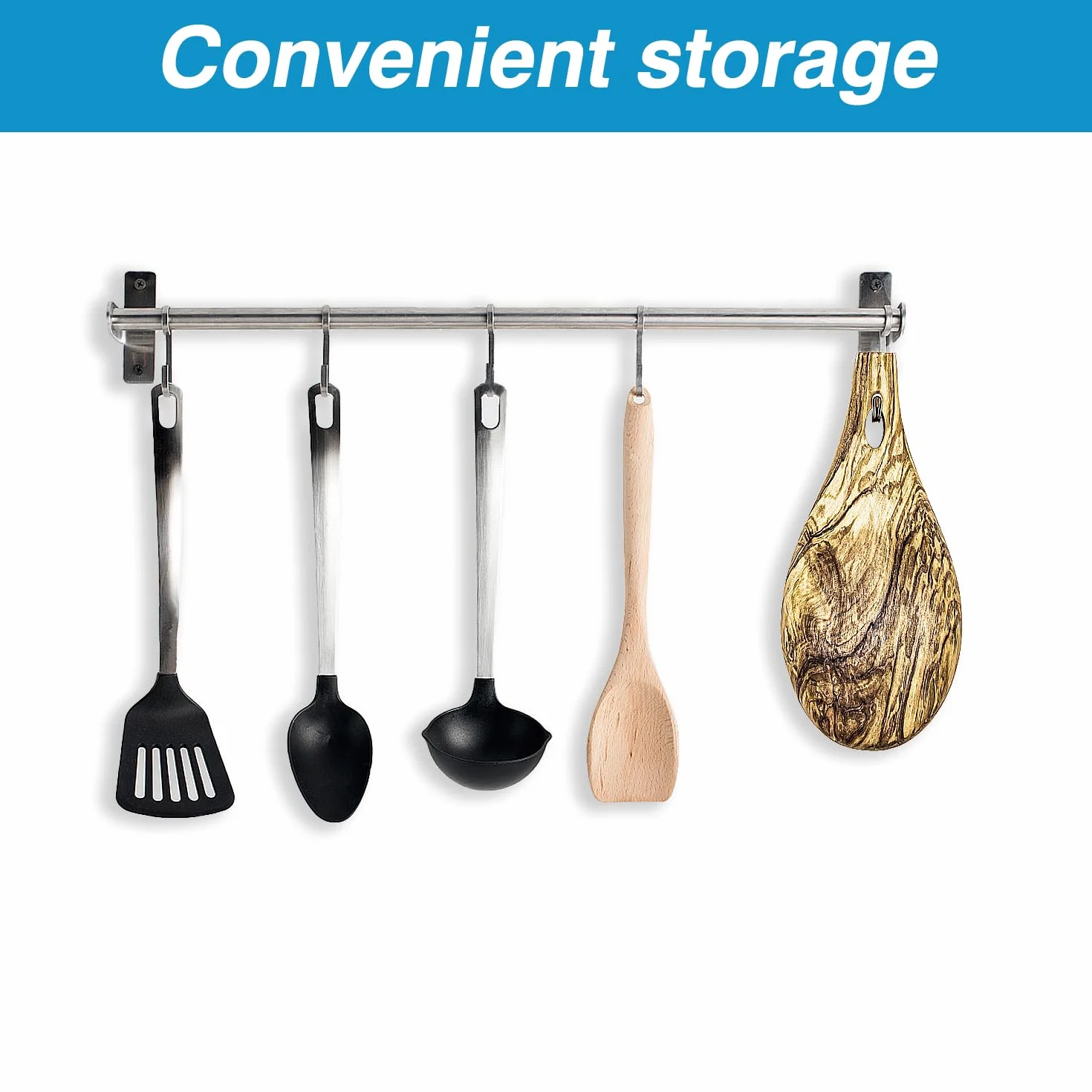 Repose Cuillère en Noyer, Porte-cuillère en Bois Résistant à la Chaleur pour Cuisinière