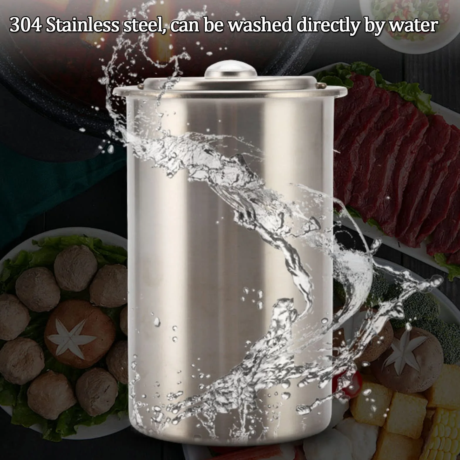 Cuiseur à Jambon en Acier Inoxydable, Presse à Viande Sandwich avec Thermomètre pour Charcuterie Maison