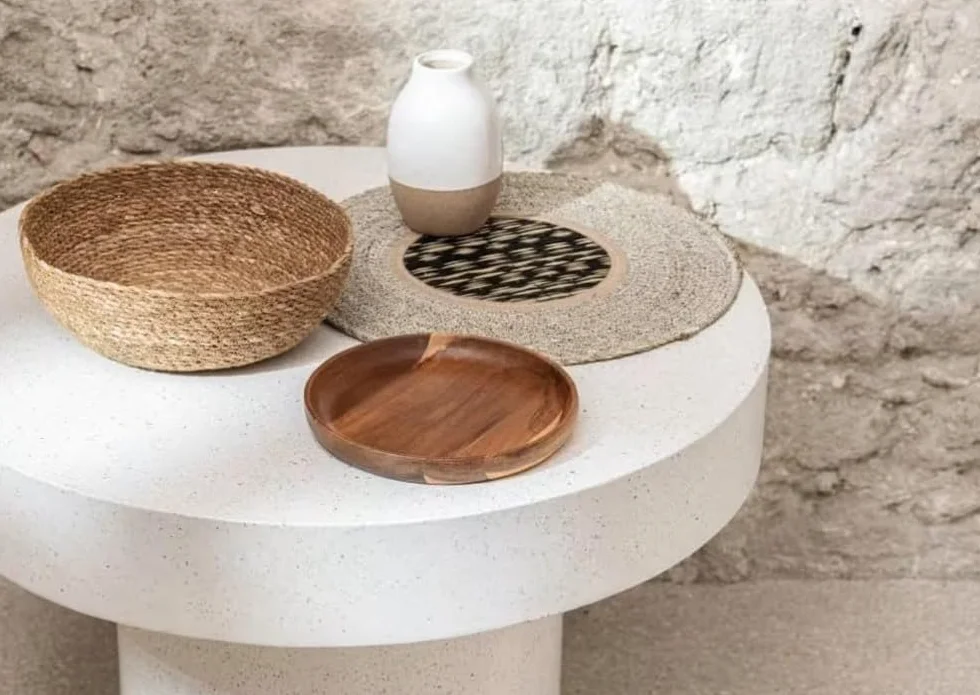 Panier de Rangement en Osier Rond 26 cm - Bol Décoratif pour Clés, Portefeuille et Petits Objets