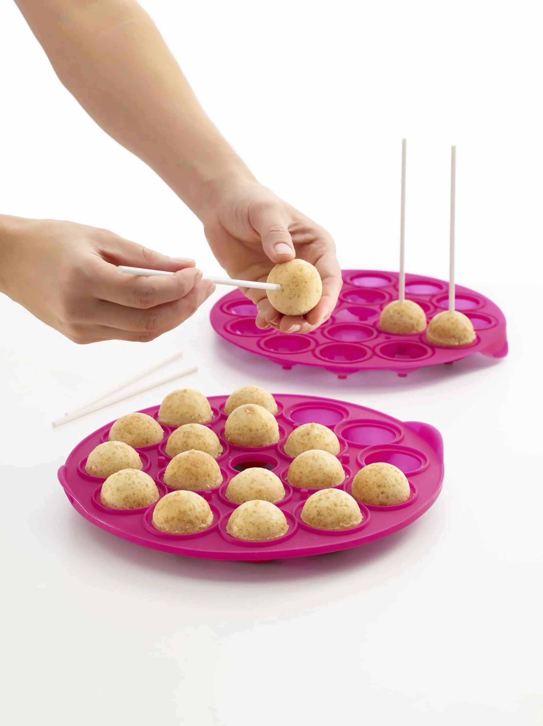 Lékué Cake Pop moule 18 Cavité Silicone 45 x 35 x 25 cm Rose