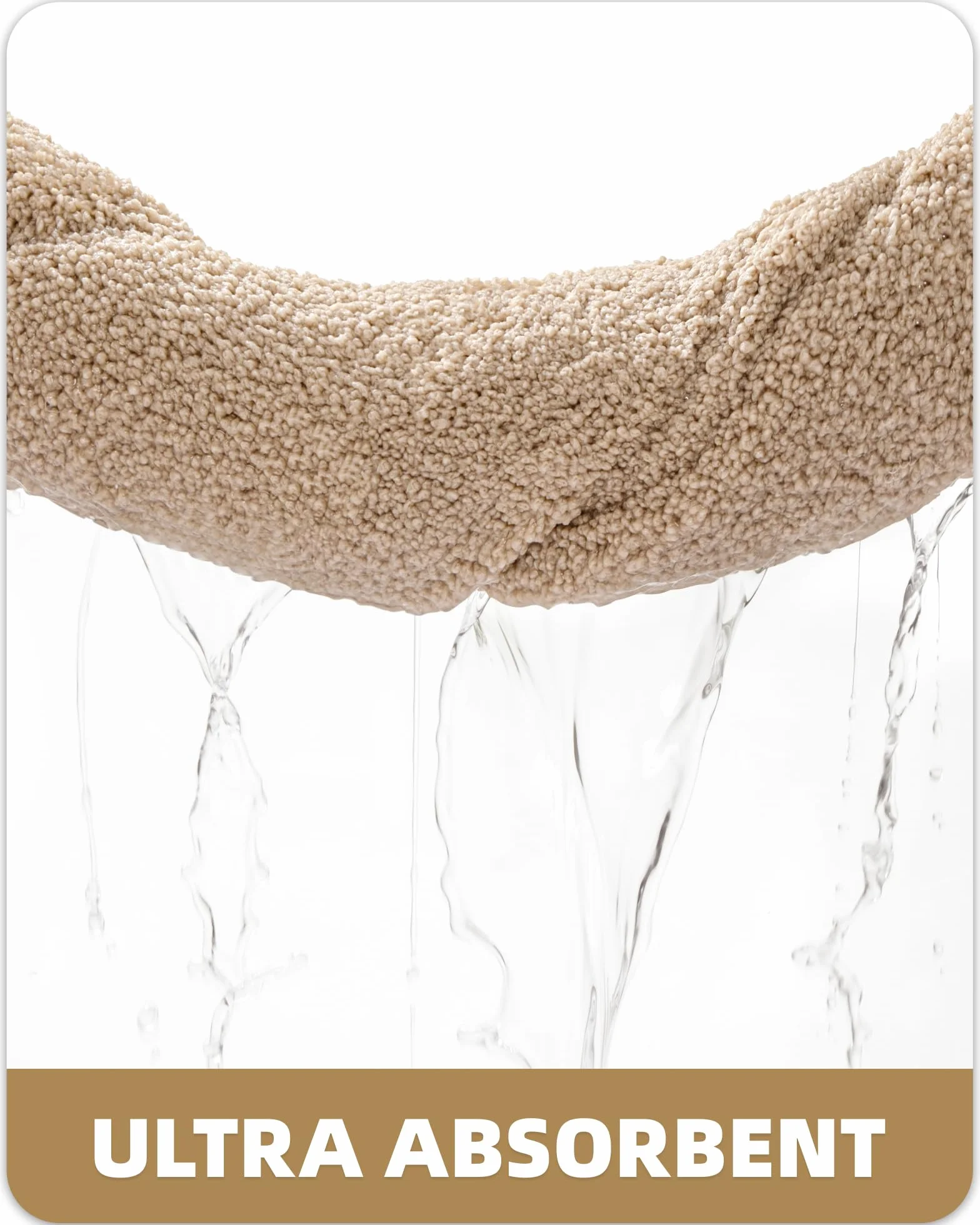 Tapis de Bain Antidérapant 40 x 60 cm Microfibre Absorbant Lavable en Machine Beige