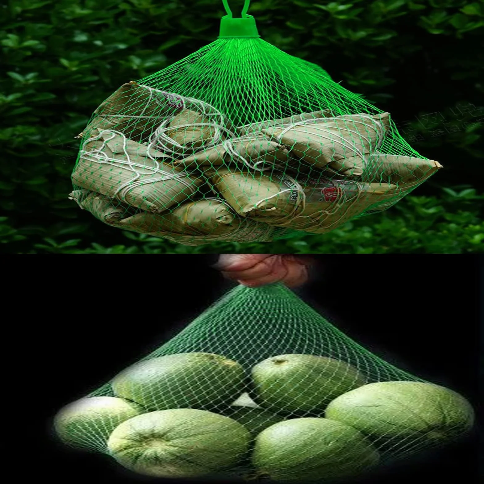 Molyorch 100 Pièces Sac en Filet Réutilisable pour Fruits Noix Épicerie et Légumes Vert