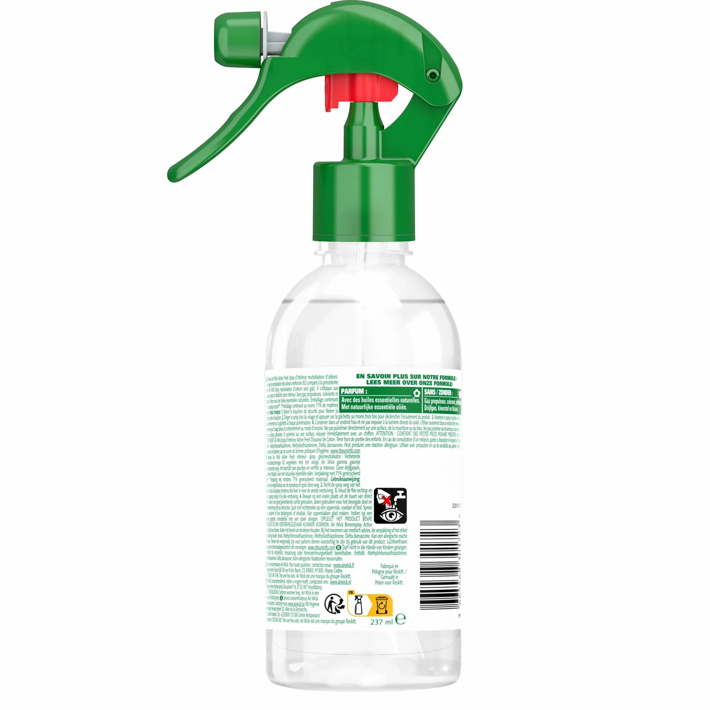 Air Wick Spray Neutralisateur d'Odeurs Huiles Essentielles Douceur Coton Blanc