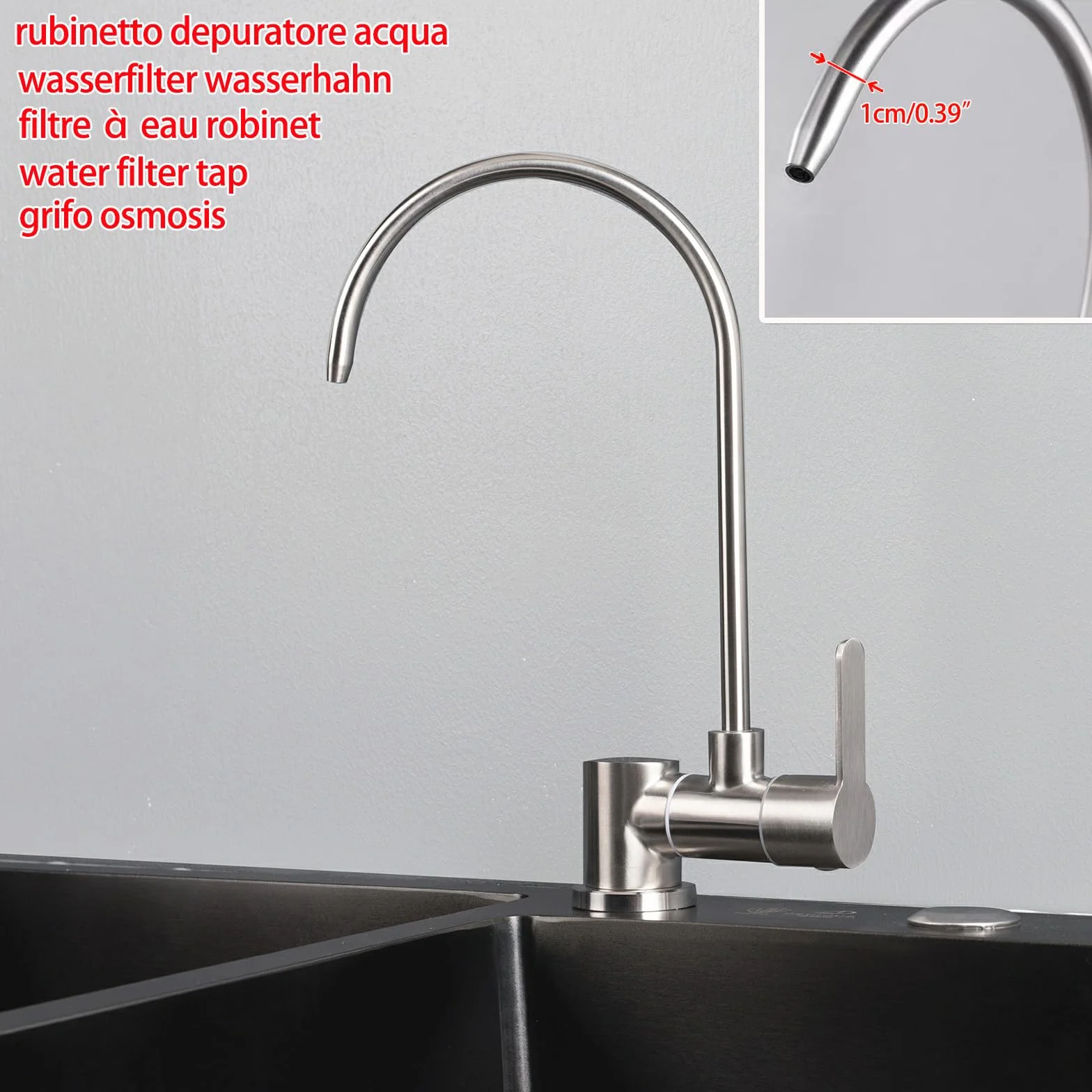 Robinet Osmoseur Eau Froide Rabattable 1 Voie Pour Système Filtration Eau