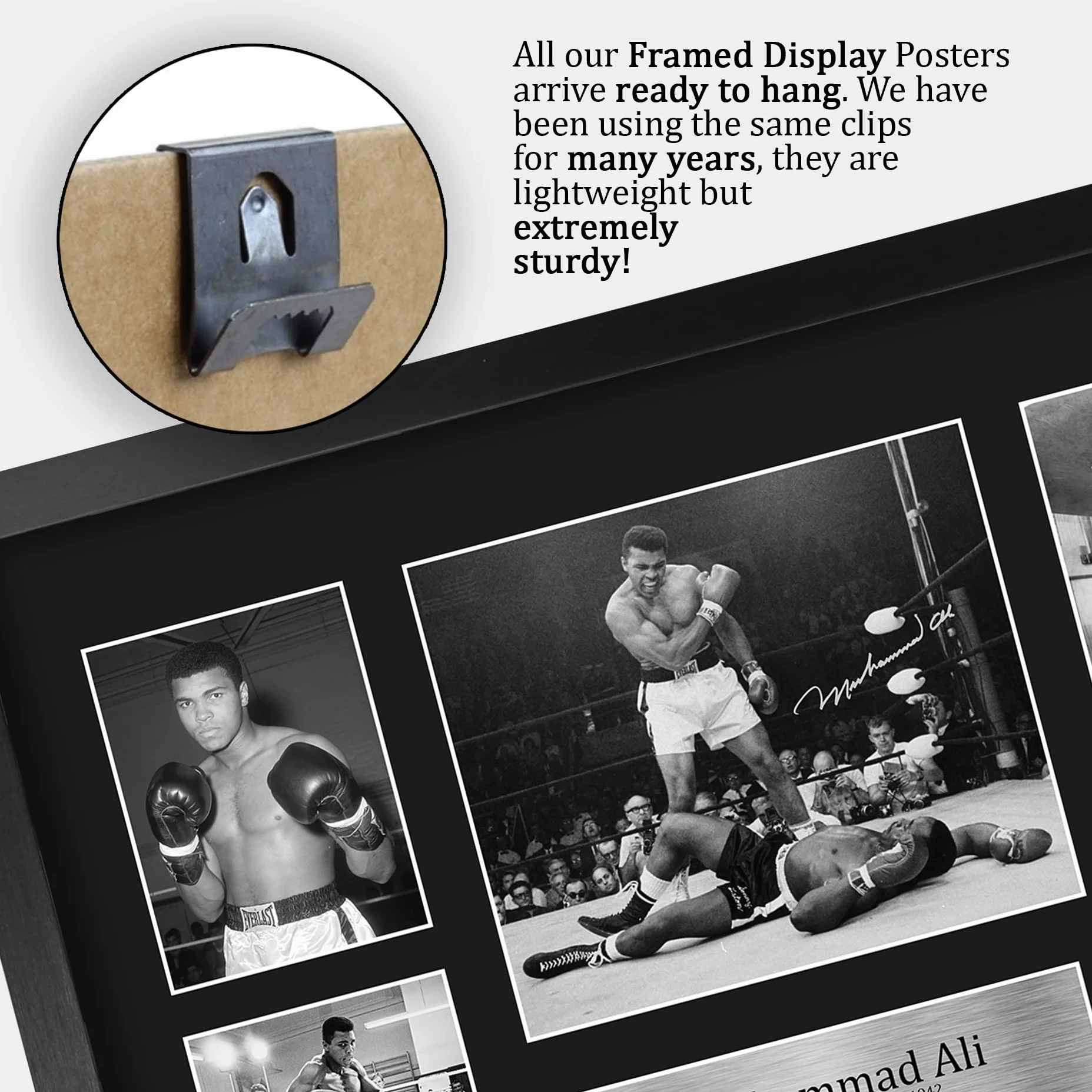 Muhammad Ali Photo Autographe Signée Imprimée A3 Encadré