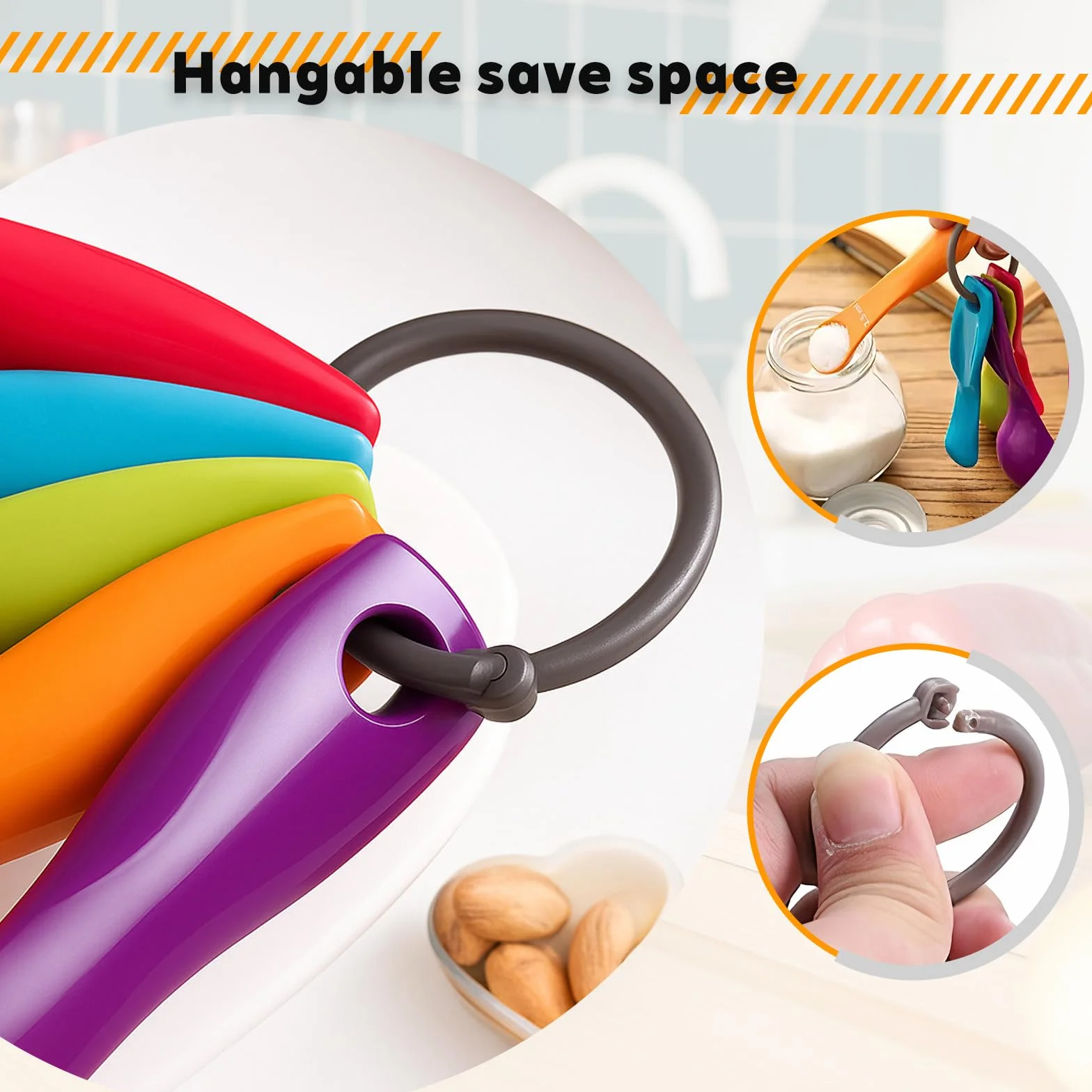 Ensemble de cuillères doseuses 5 pièces Plastique Mesure Liquides Poudres