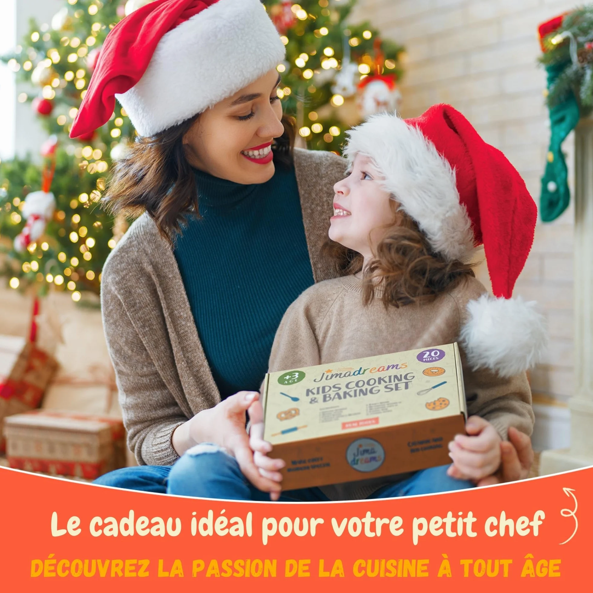 Kit Cuisine Enfant Montessori avec Couteaux Sécurisés - Vrais Ustensiles sans BPA, Set Couteau et Planche à découper, Coffret Cadeau Petit Chef 3 Ans