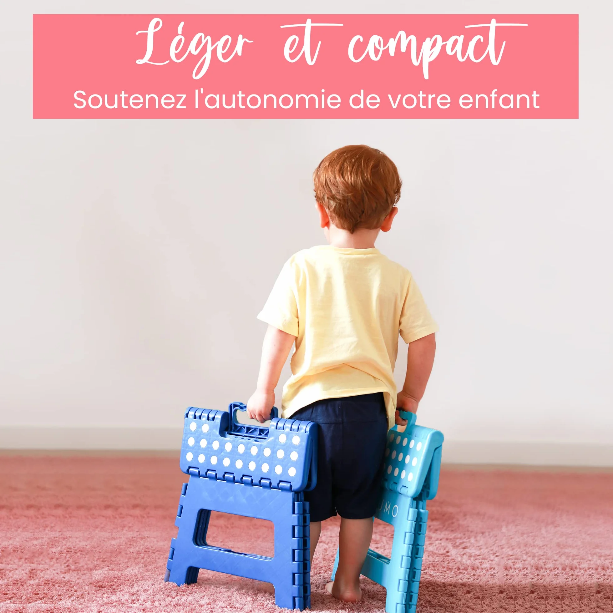 NATUMO Tabouret pliable 150 kg pour jardin cuisine salle de bain enfants adultes