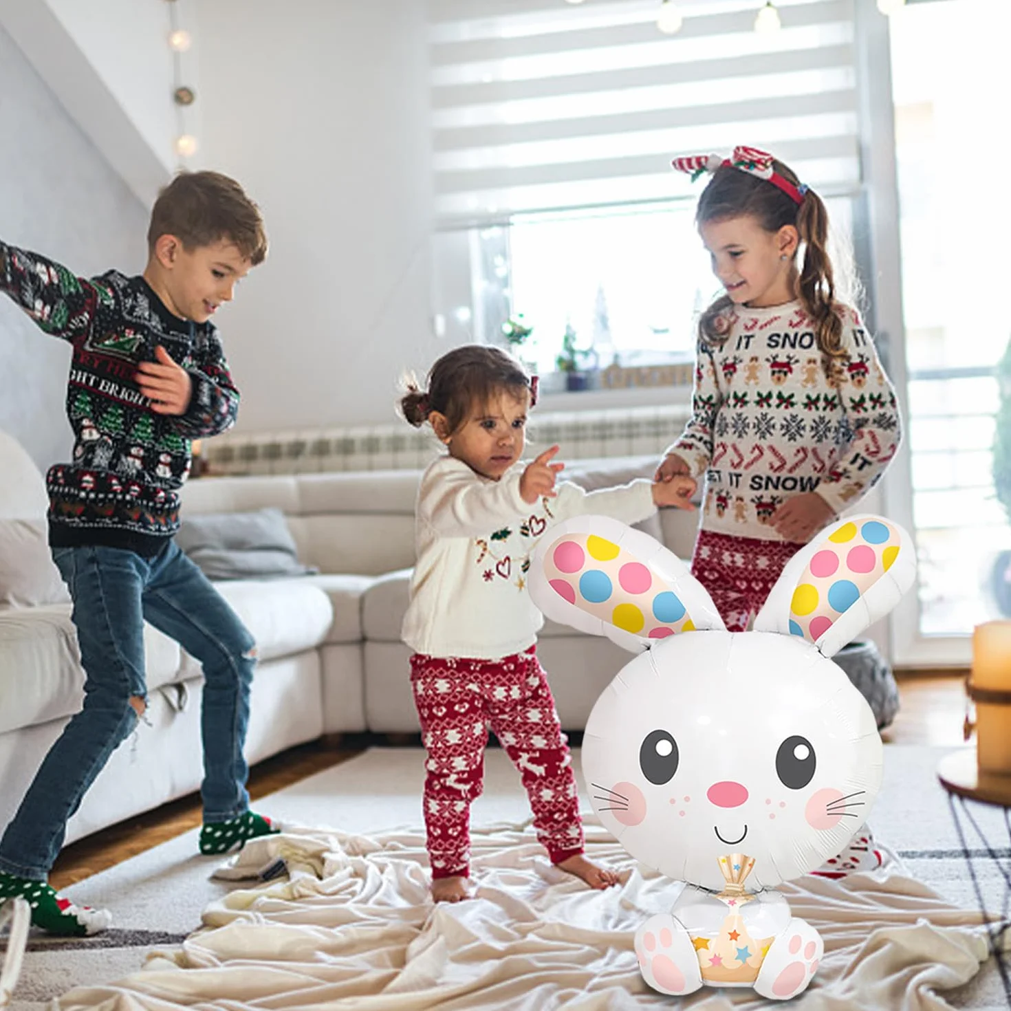 Ballons Lapin Mignons Dessins Animés Jouets Gonflables Créatifs Décorations Fête Enfants