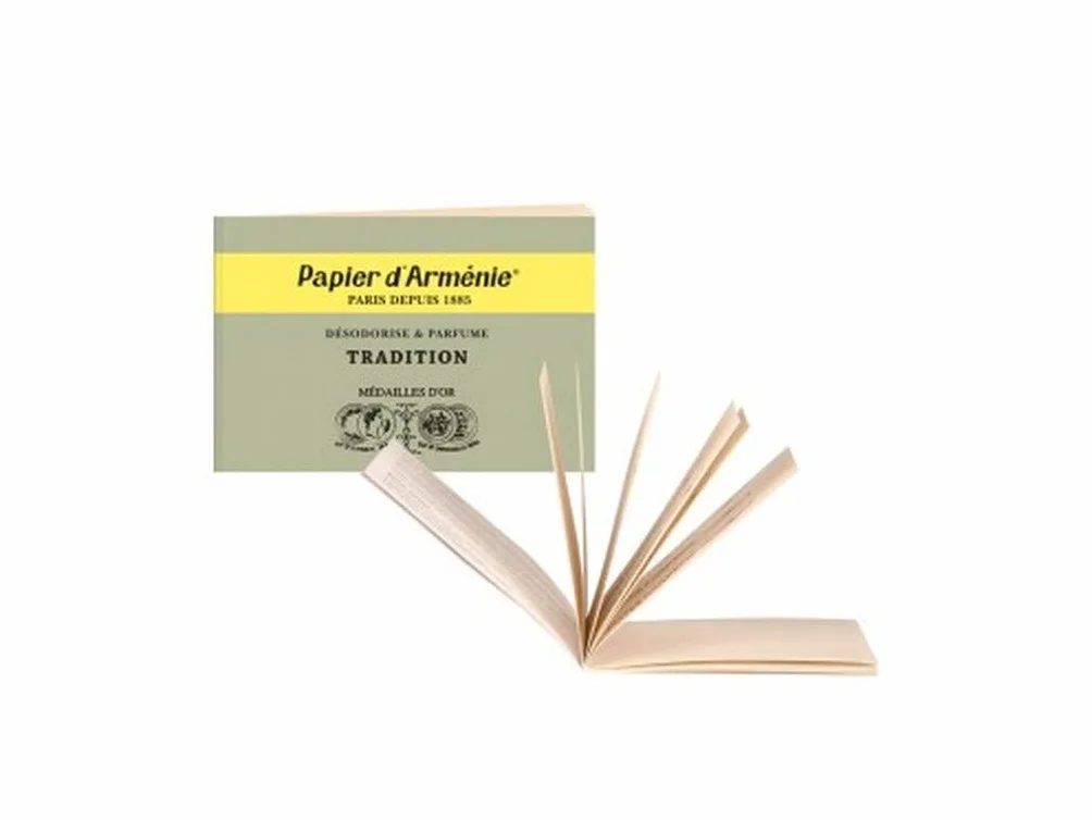 Papier d'Arménie TRIPLE Papier parfumé - Encens - 12 feuilles de 3 bandes - 36 pièces
