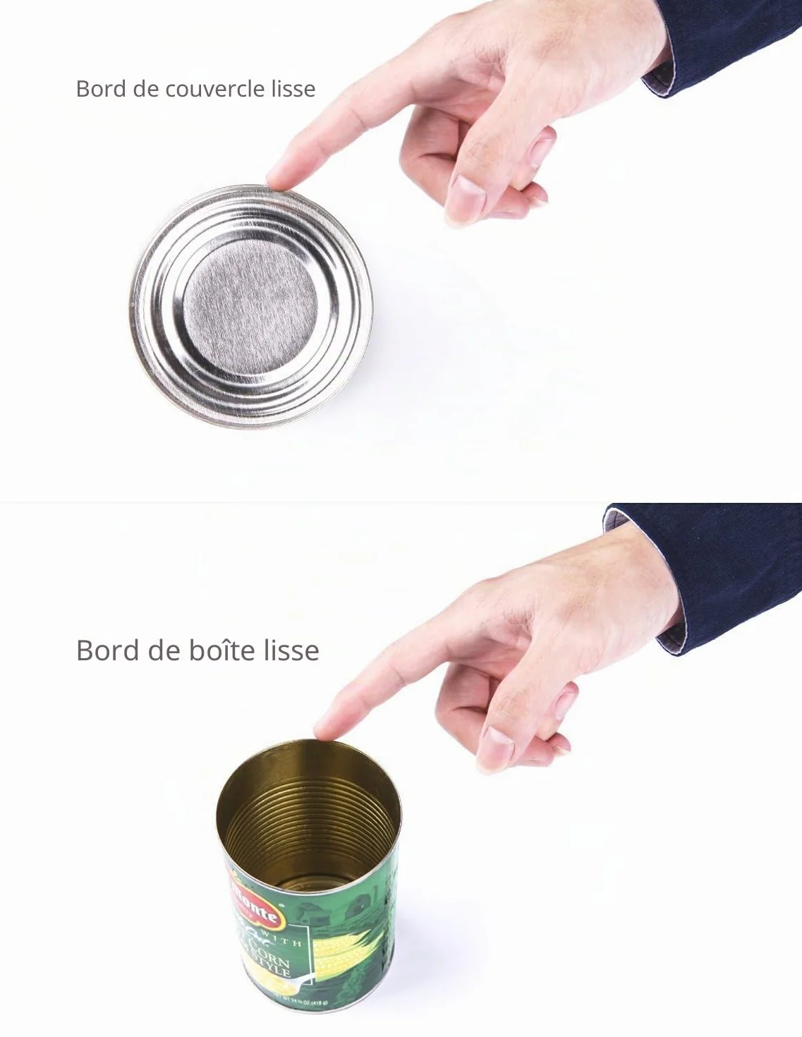 Ouvre-boîte de sécurité, conception ergonomique antidérapante, coupe latérale lisse