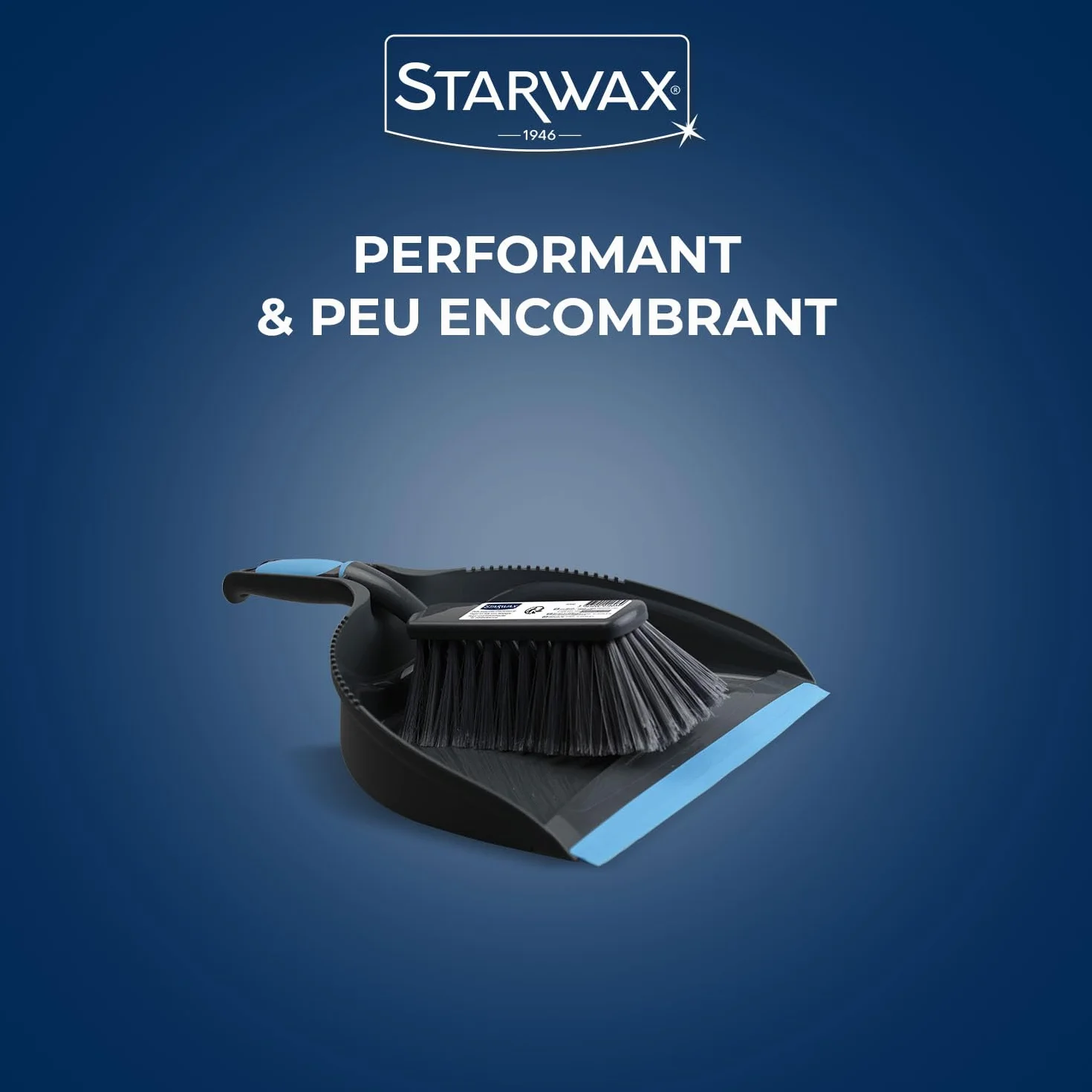 STARWAX combiné Pelle-balayette 33cm Bords crantés Fibres fleurées