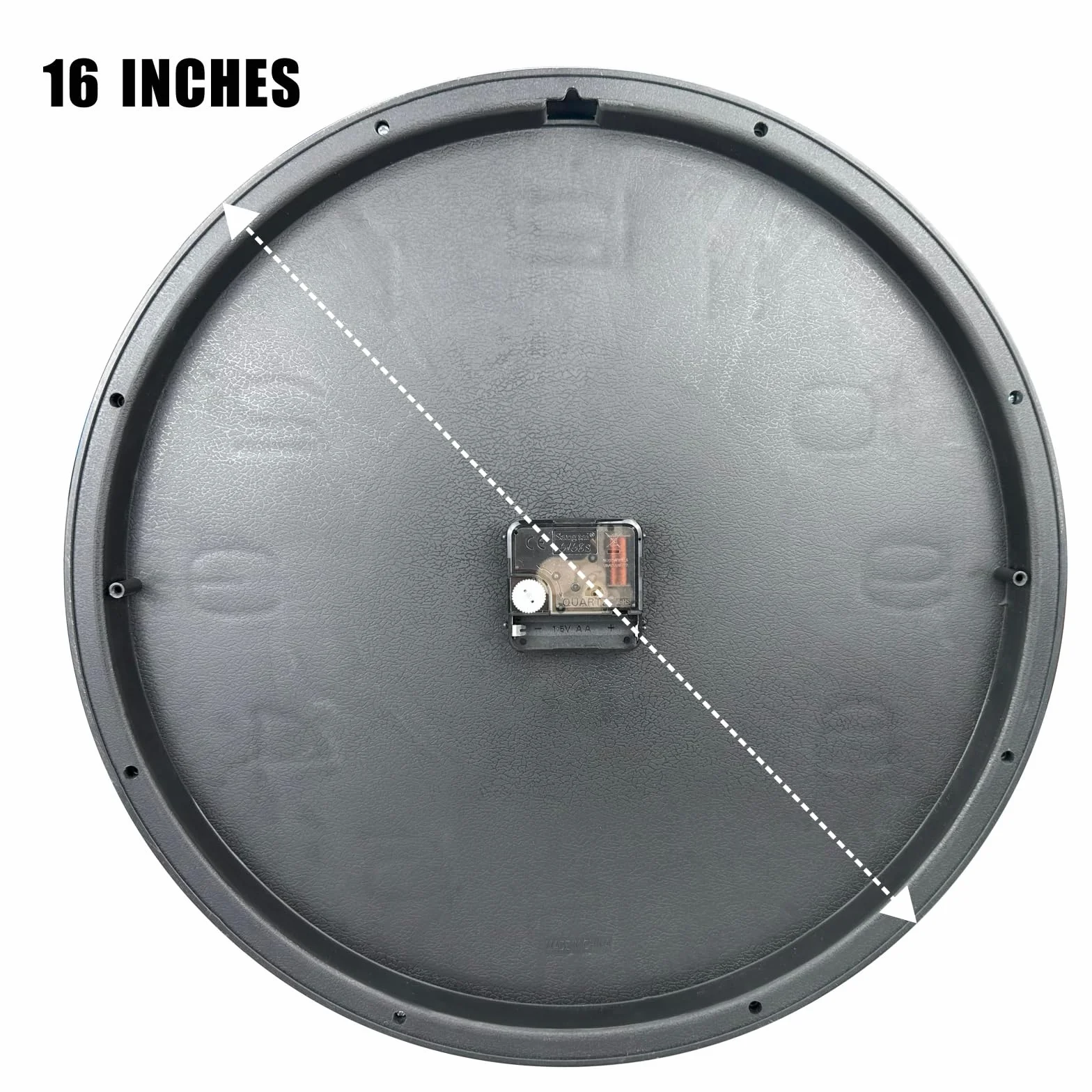Plumeet Horloge Murale 40.6cm Silencieuse Quartz Moderne Noire