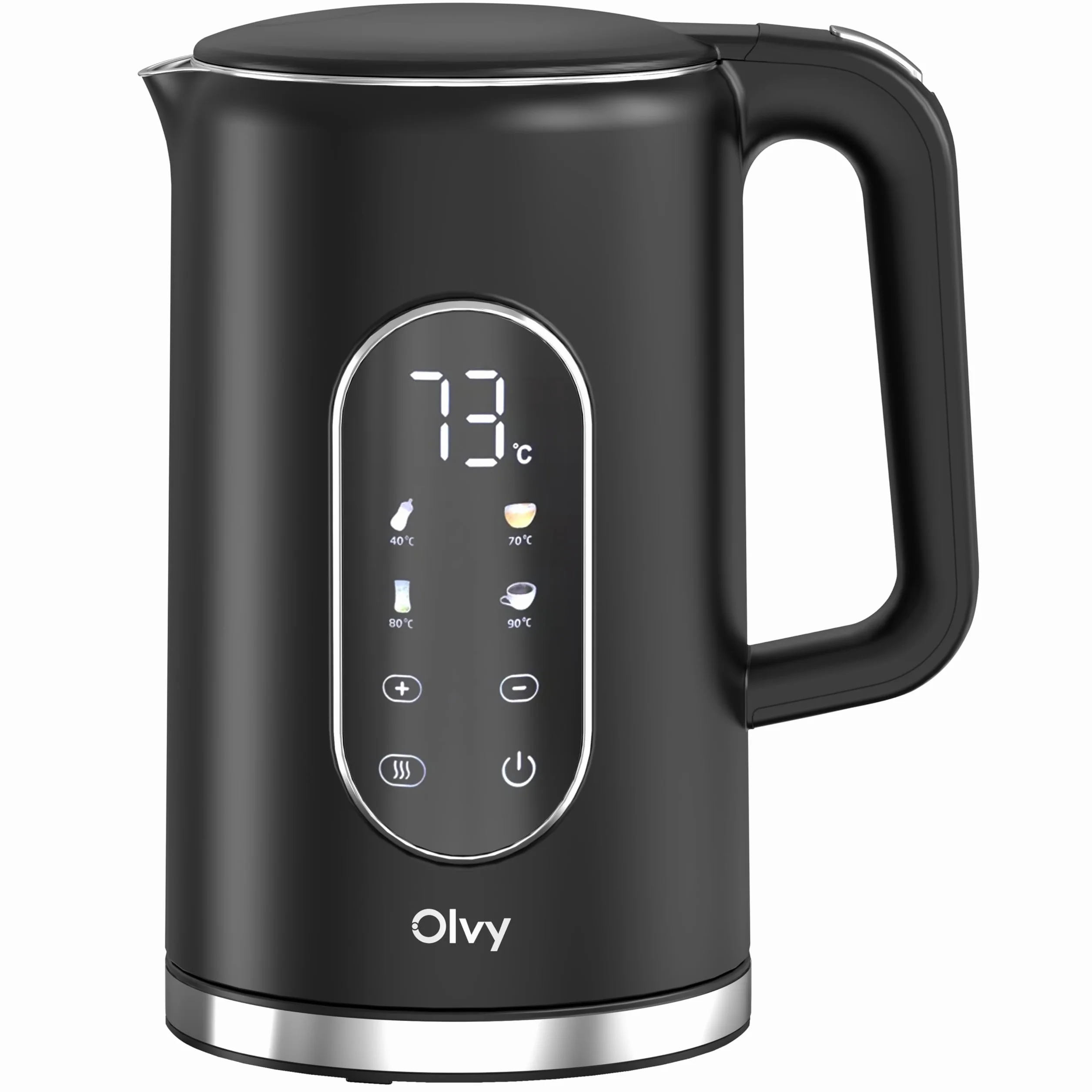 Bouilloire Électrique Olvy 1,7 L 2200W Double Paroi Inox Chauffe-Eau Rapide