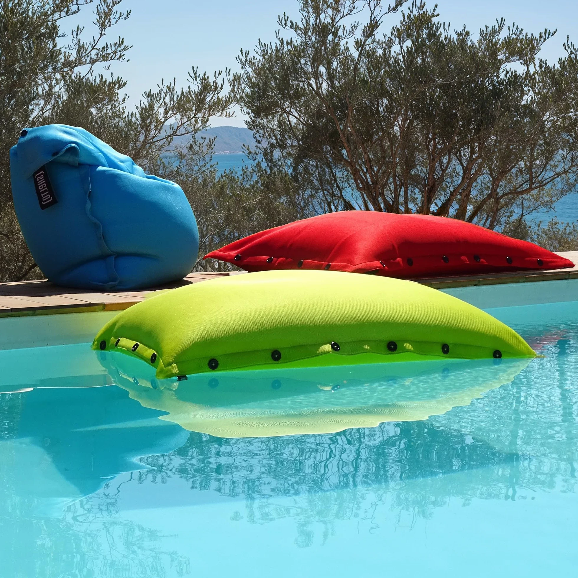 Regatta Pouf Géant Flottant 125x175 cm Tissu Mesh3D Bleu Polyester Piscine Extérieur