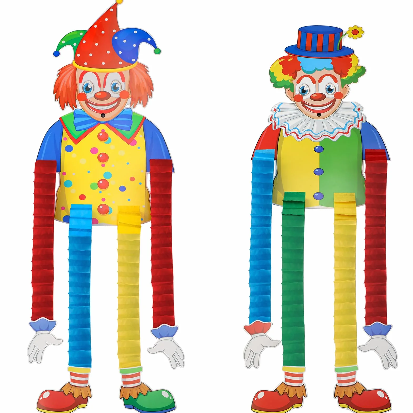Mumjooyi Décoration de Clown Bannière Suspendue 2 Pièces pour Carnaval Mardi Gras