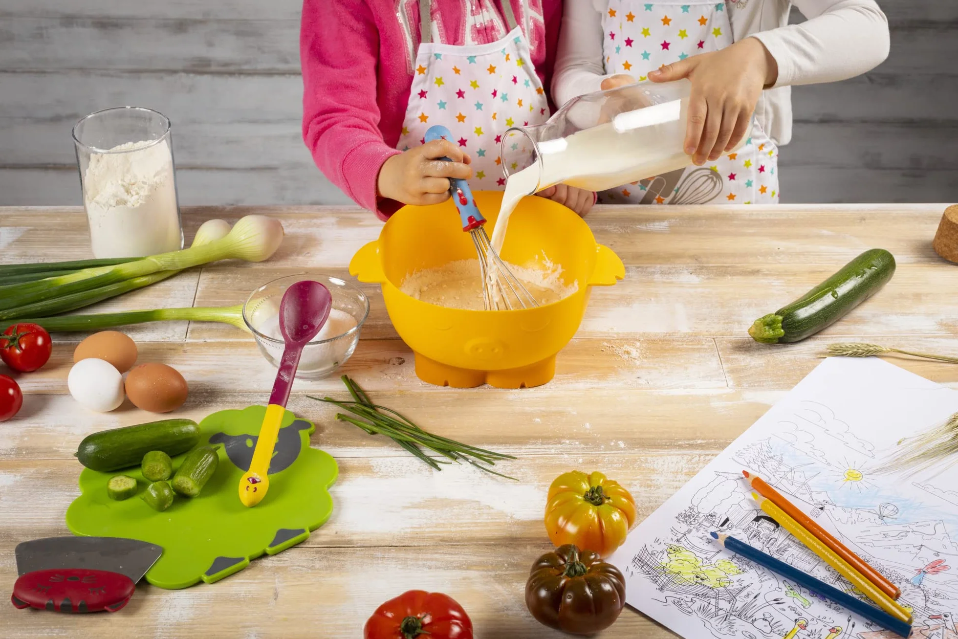 KUHN RIKON Kinderkitchen Kit de mélange 3 pièces Jaune Rouge Bleu