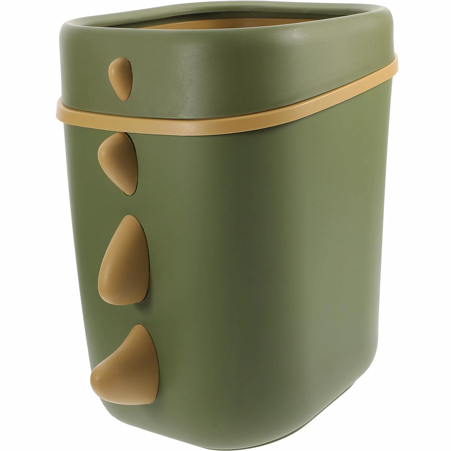 Lurrose Poubelle Dinosaure Verte Grosse Capacité Plastique Résistant Corbeille Décorative pour Chambre