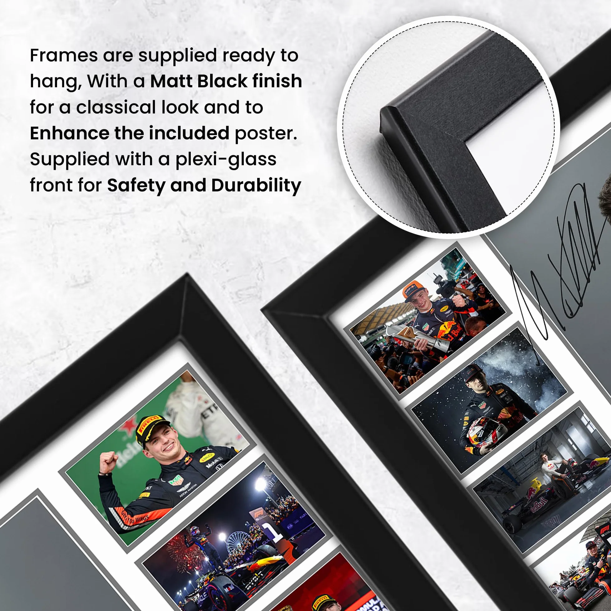 Max Verstappen Affiche signée Édition limitée autographe Objet de collection A4 30x21cm
