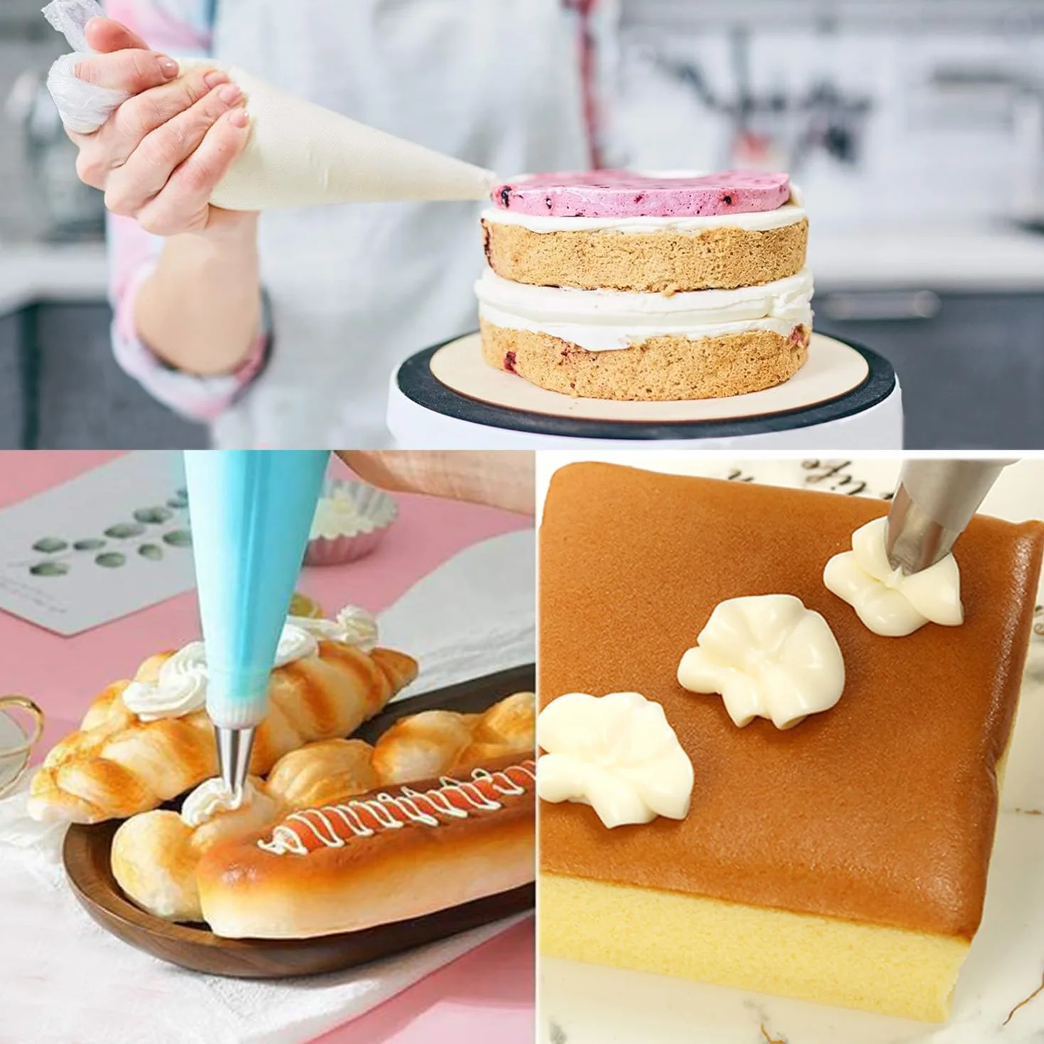 Poches à Douille Jetables Professionnelles pour Pâtisserie - Lot de 100