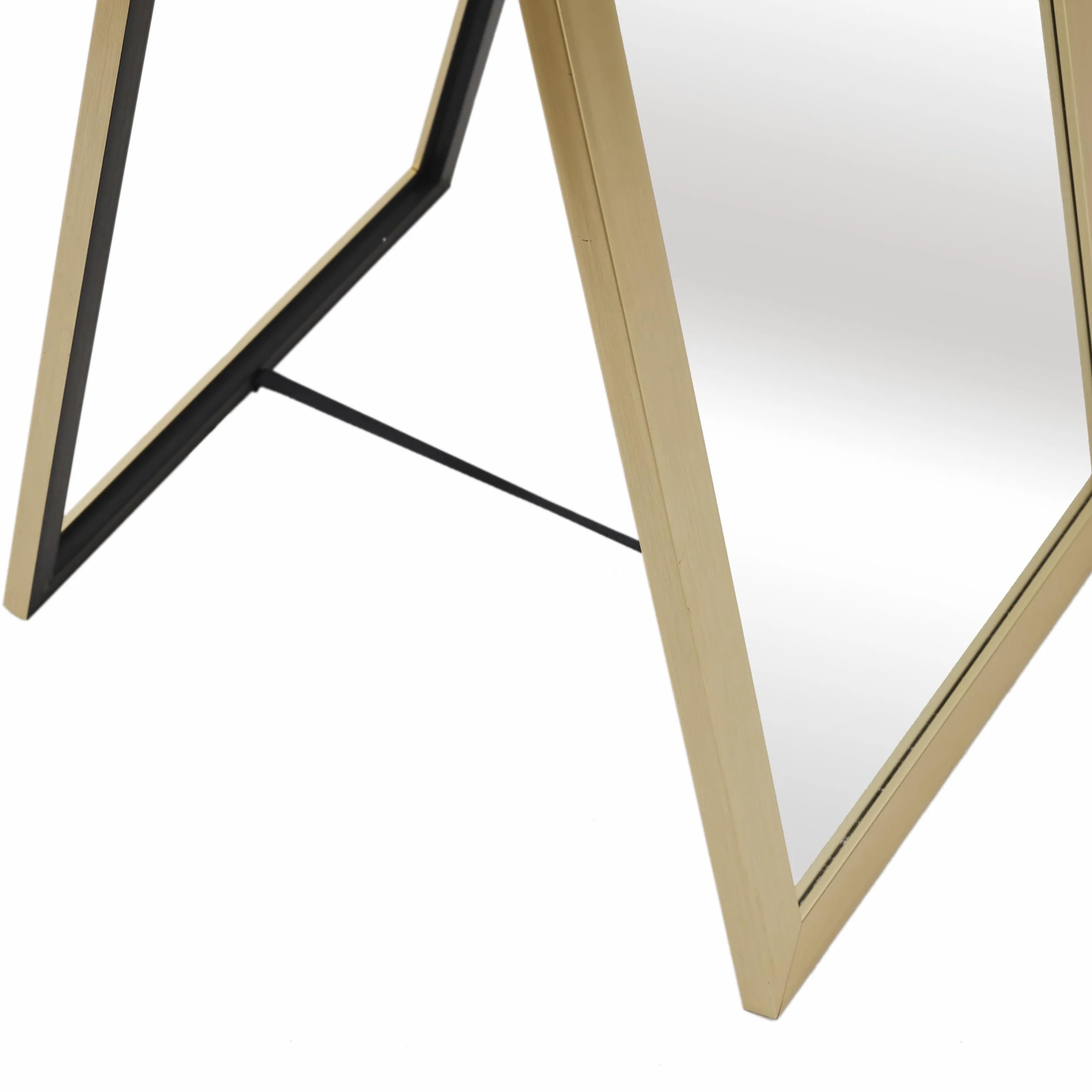 Miroir sur Pied Doré 124 cm, Design Raffiné pour Salon, Chambre ou Bureau