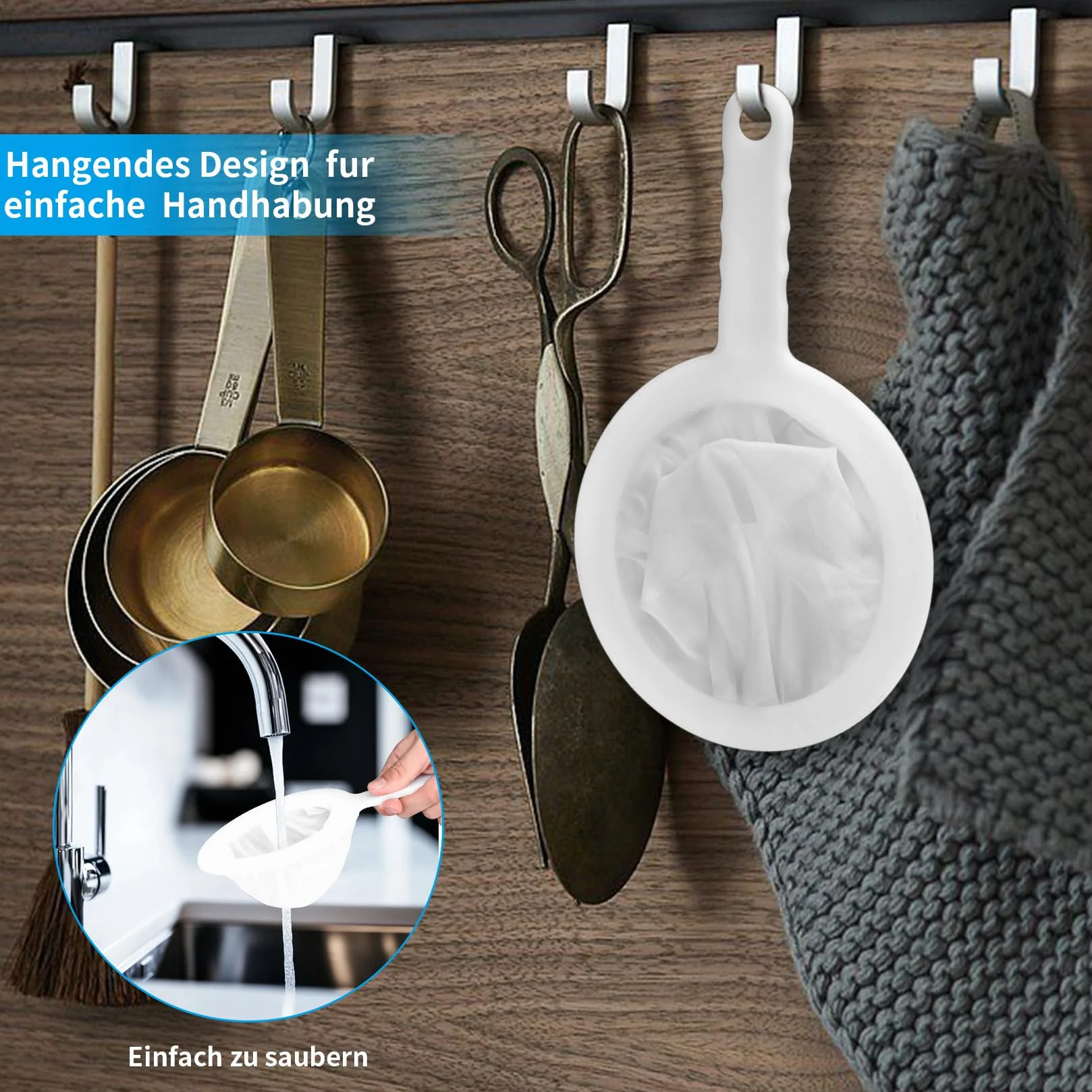 Filtre à Tamis Fin Nylon Ultra Fine 200 Mailles 400 Mailles Passoire Alimentaire Cuisine