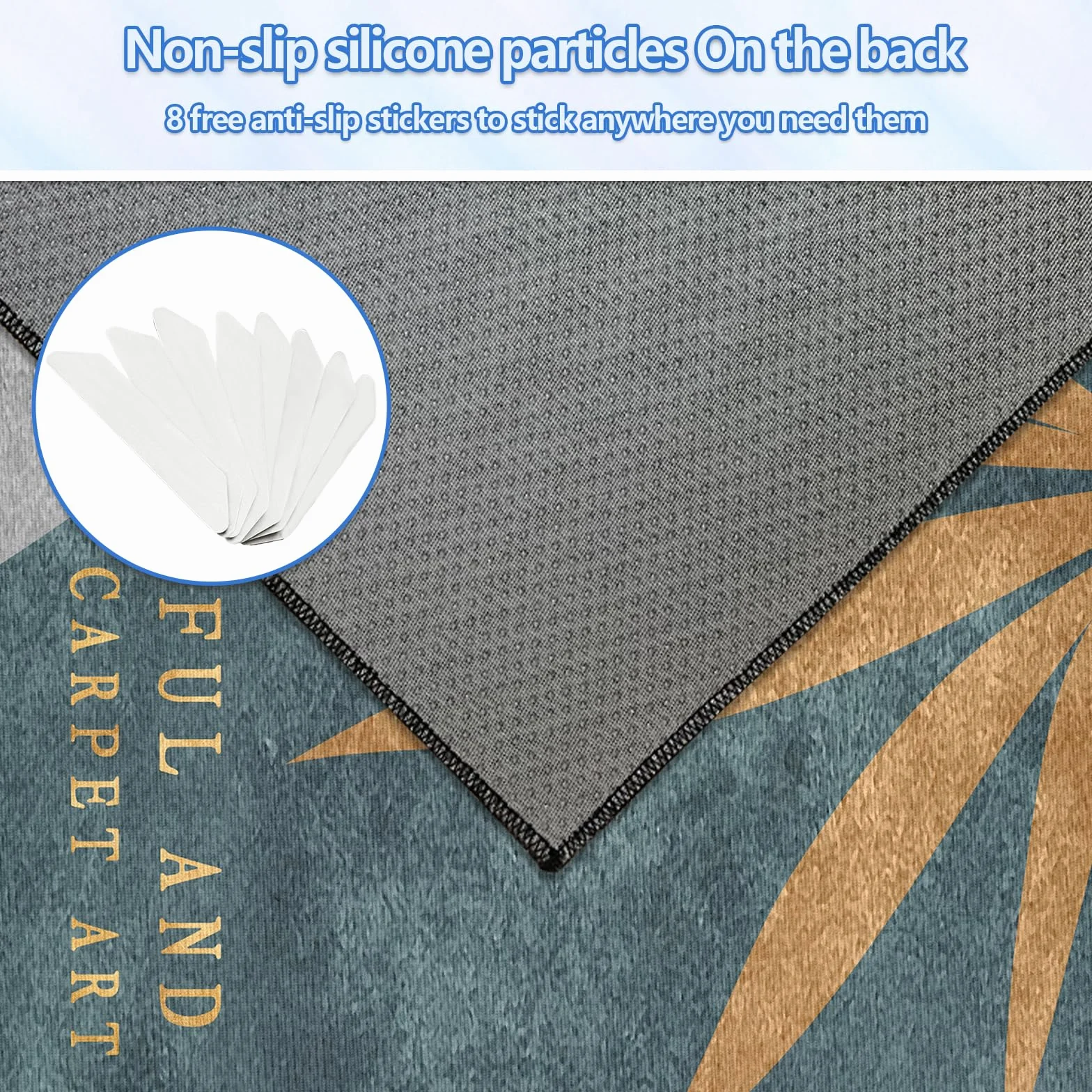 Tapis de Cuisine antidérapants Lot de 2, Absorbe l'eau et l'huile, Résistant à la poussière, Intérieur, Hamburger, 43 x 75 + 43 x 150 cm