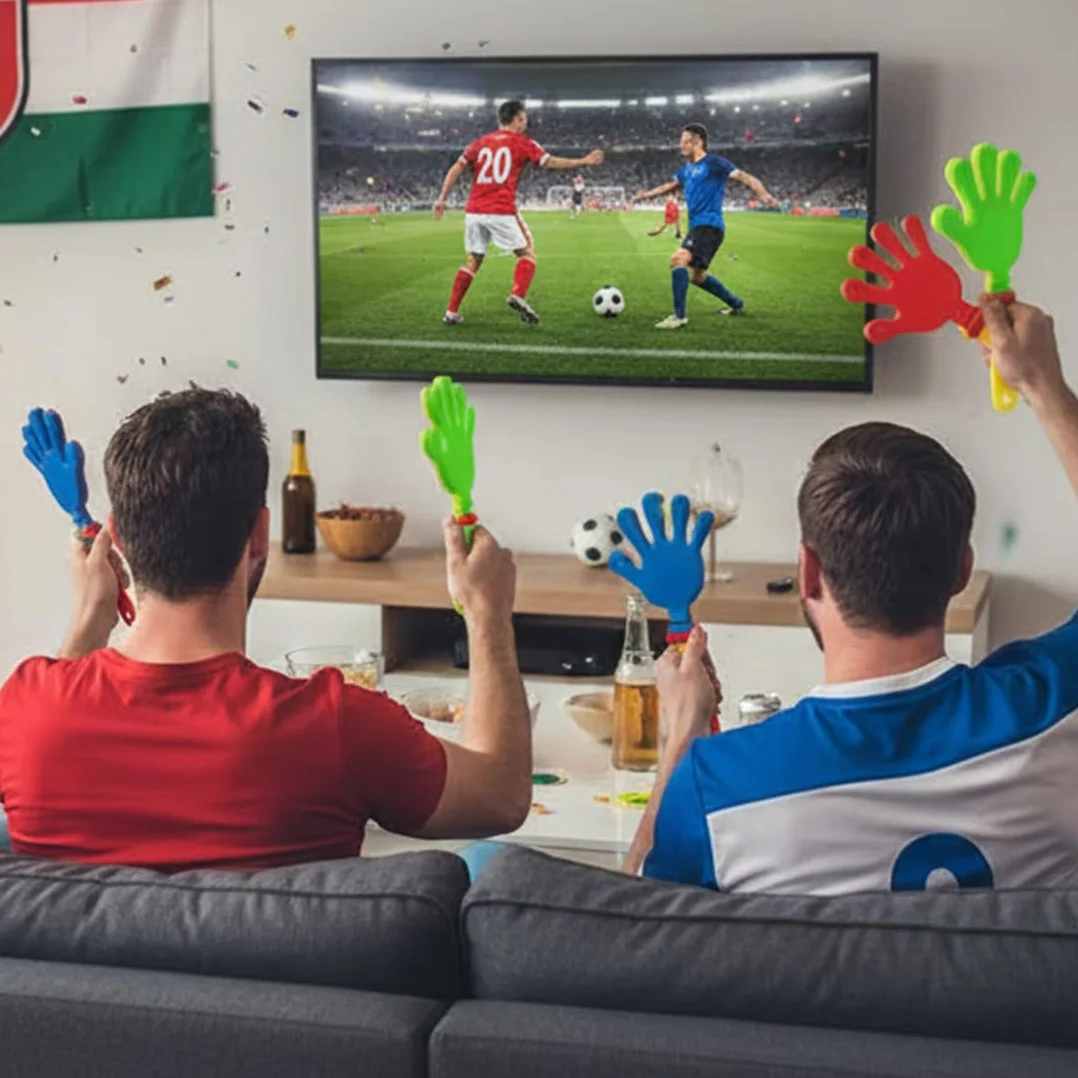 Lot de 3 Mains Claquantes en Plastique - Générateurs de Bruit pour Événements Sportifs, Concerts et Fêtes