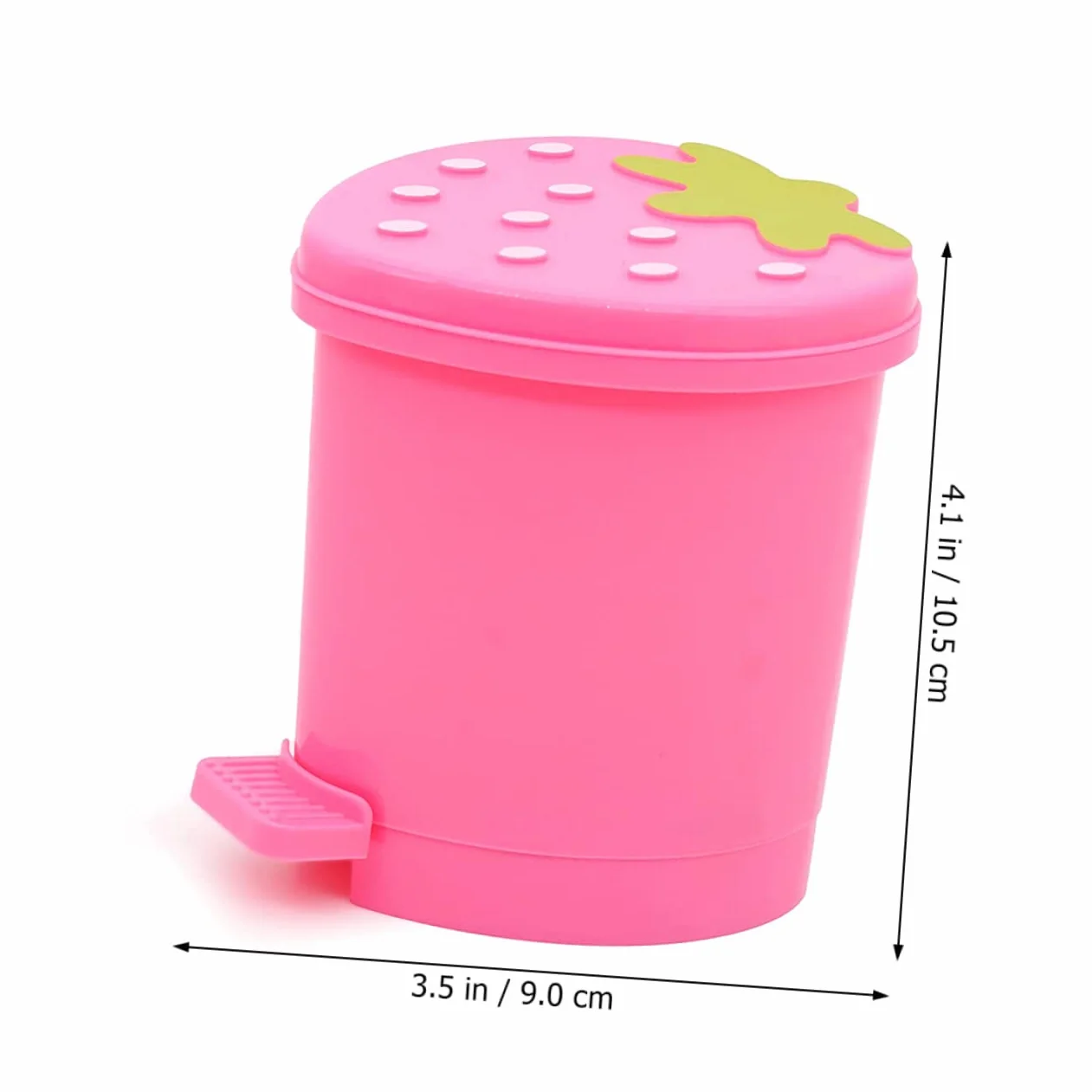 TIDTALEO Poubelle Rose Mini Conteneur Fruits Fraise Litière Enfants PP Pinceau Maquillage Mignonne