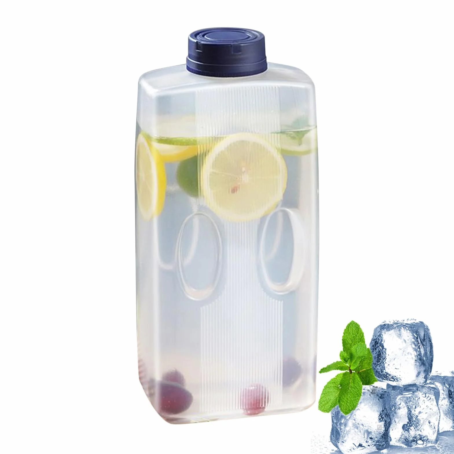 Bouteilles de jus en plastique transparent - Contenants de boissons réutilisables vides empilables