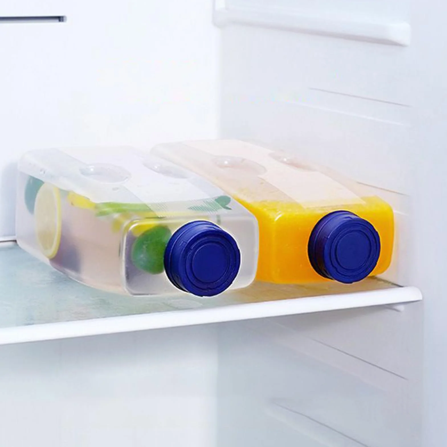 Bouteilles de jus en plastique transparent - Contenants de boissons réutilisables vides empilables
