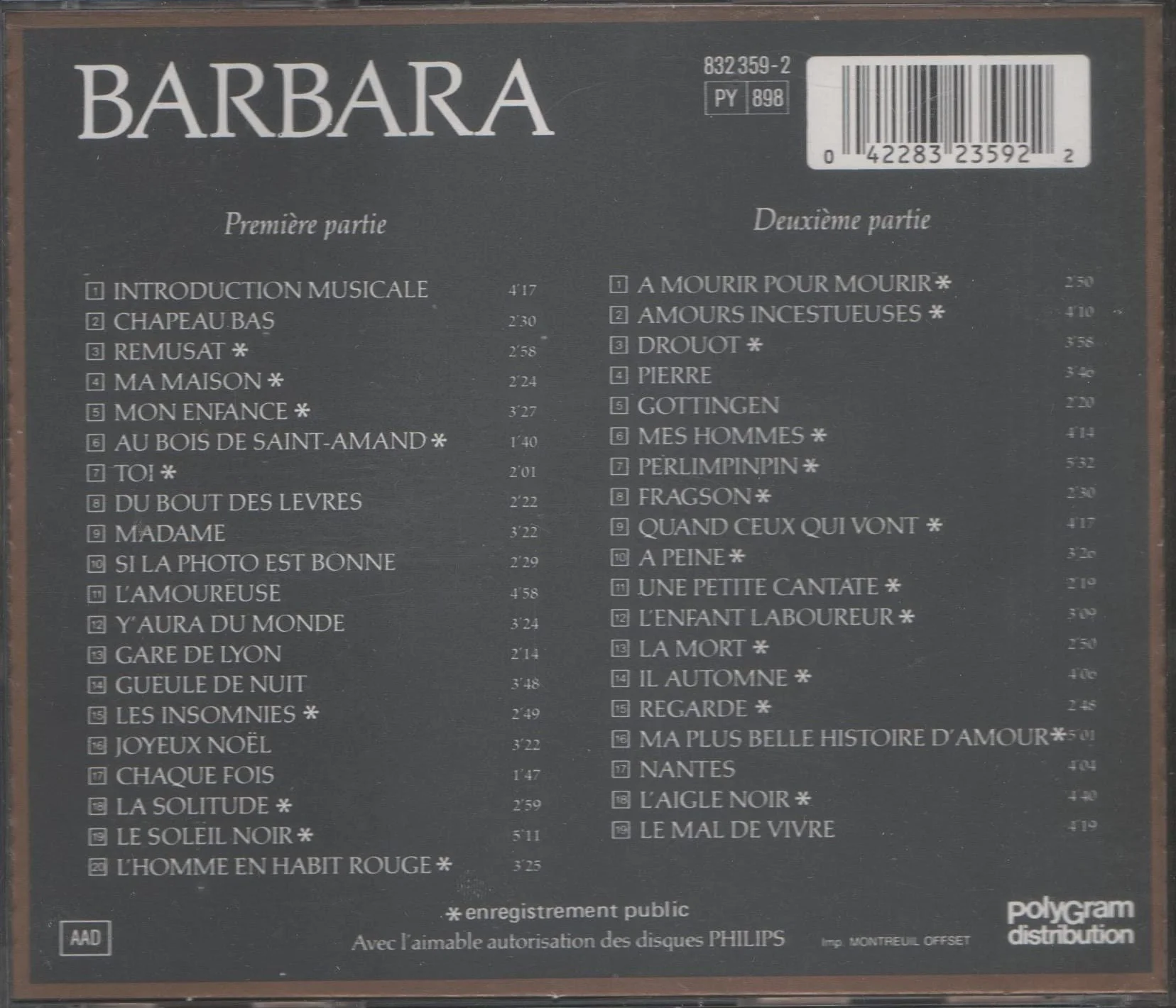 Coffret Barbara