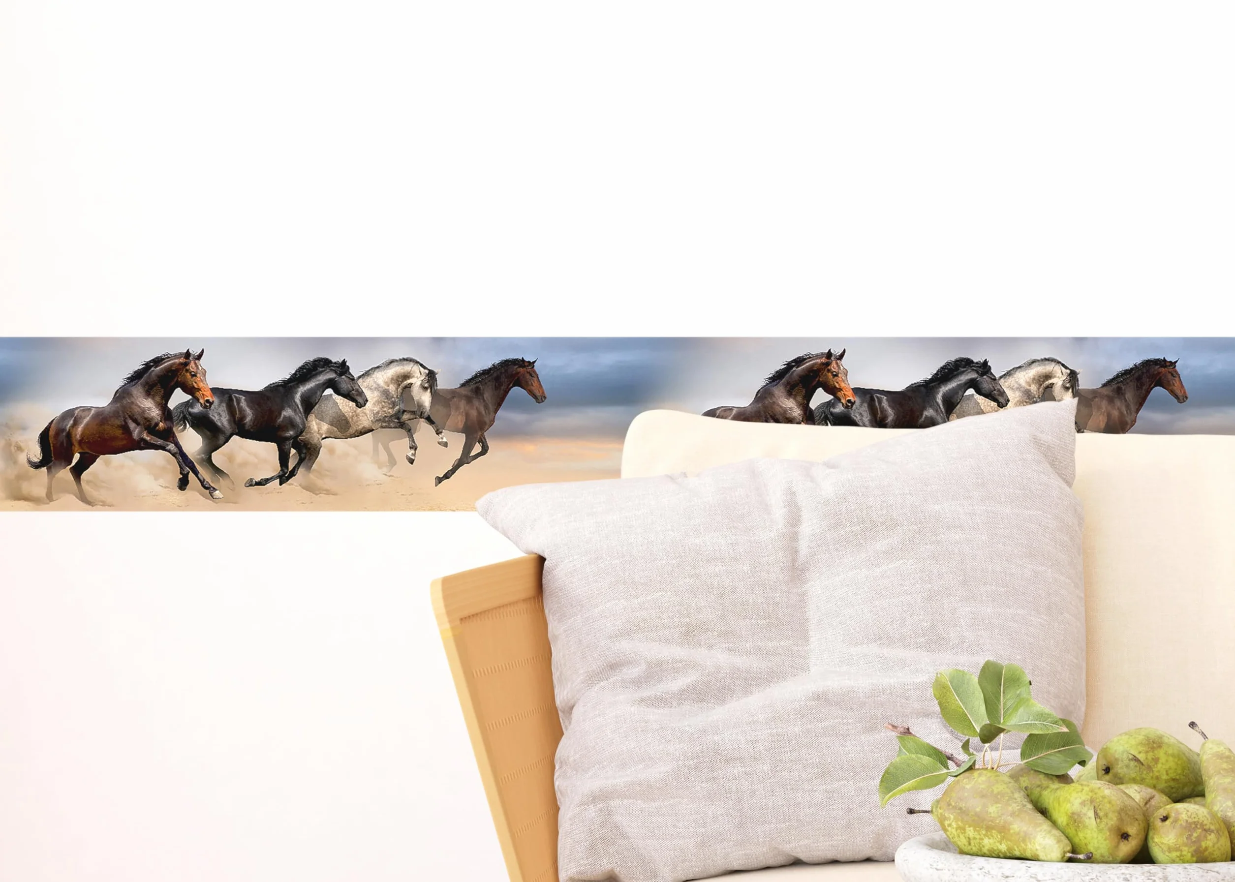 Sticker Mural Frise Autocollante Chevaux AG Design 0,14 x 5 m