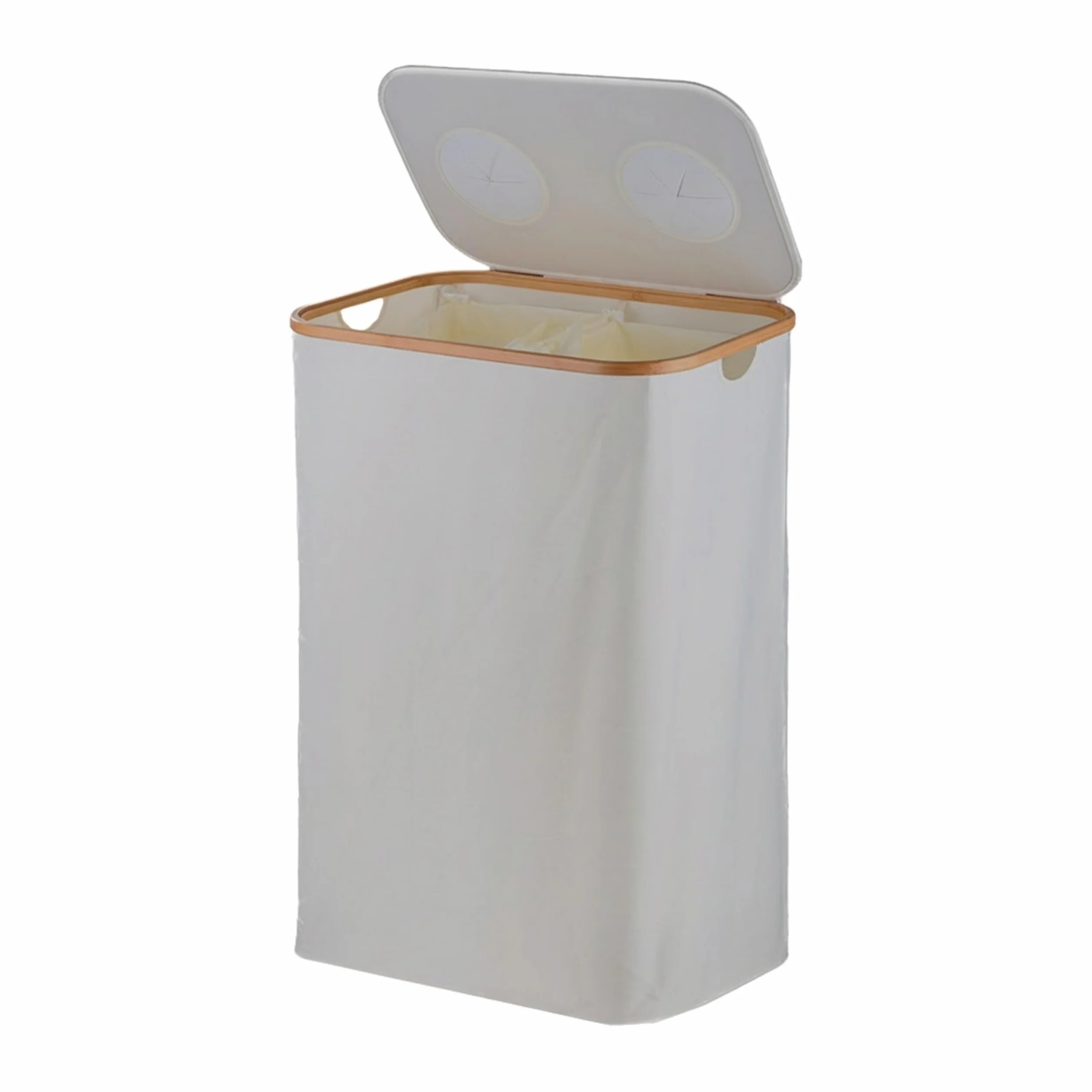Relaxdays Récipient de Collecte des Bouteilles 140 L 60 Bouteilles 2 Sacs Amovibles Beige