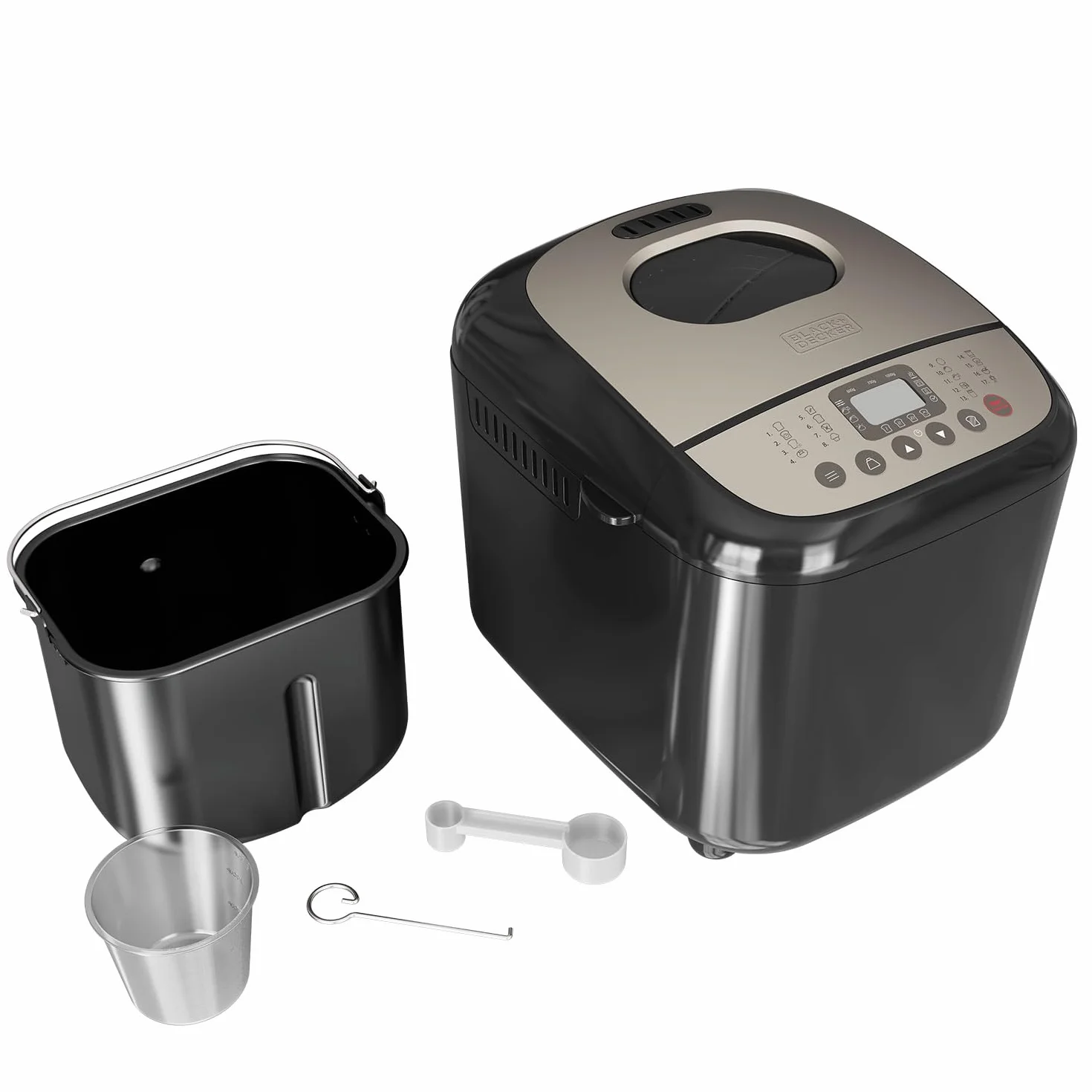 BLACK+DECKER BXBM600E Machine à pain 600W 1kg 17 programmes programmable 15h