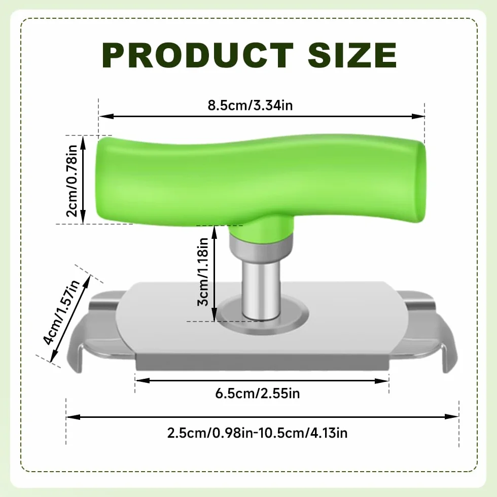 Ouvre Boite de Conserve Réglable Acier Inoxydable Ouvre Bouteille pour Personnes Agées (Vert)
