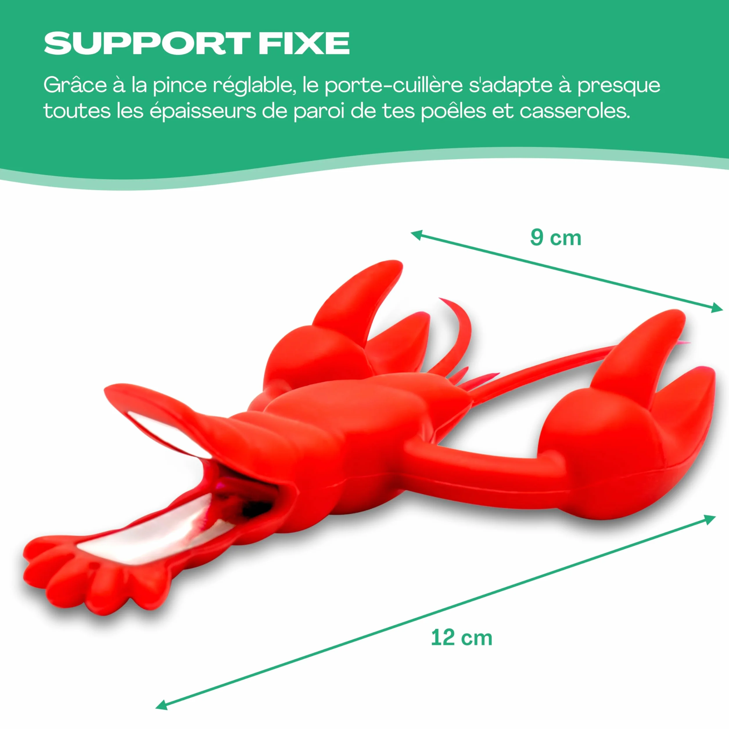 Repose Cuillère Silicone Résistant à la Chaleur sans BPA Fixation Pot