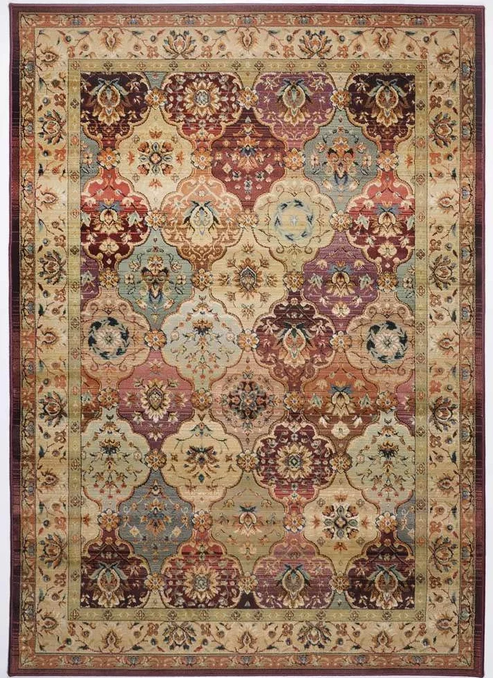Theko Sona-Lux Tapis classique rouge multicolore