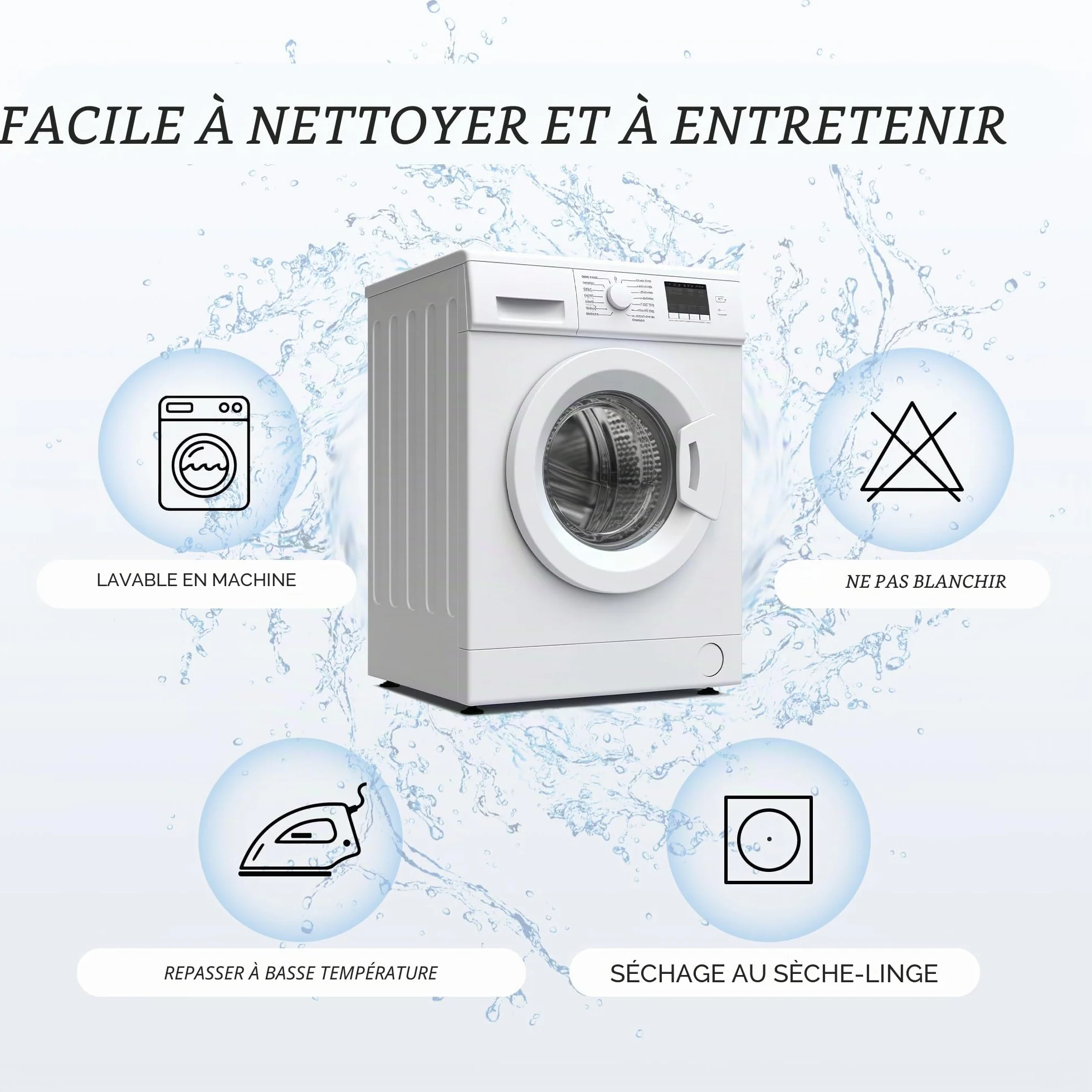 MYSKY HOME Housse de canapé 180 x 300 cm, lavable, antidérapante, anti-rayures, gris