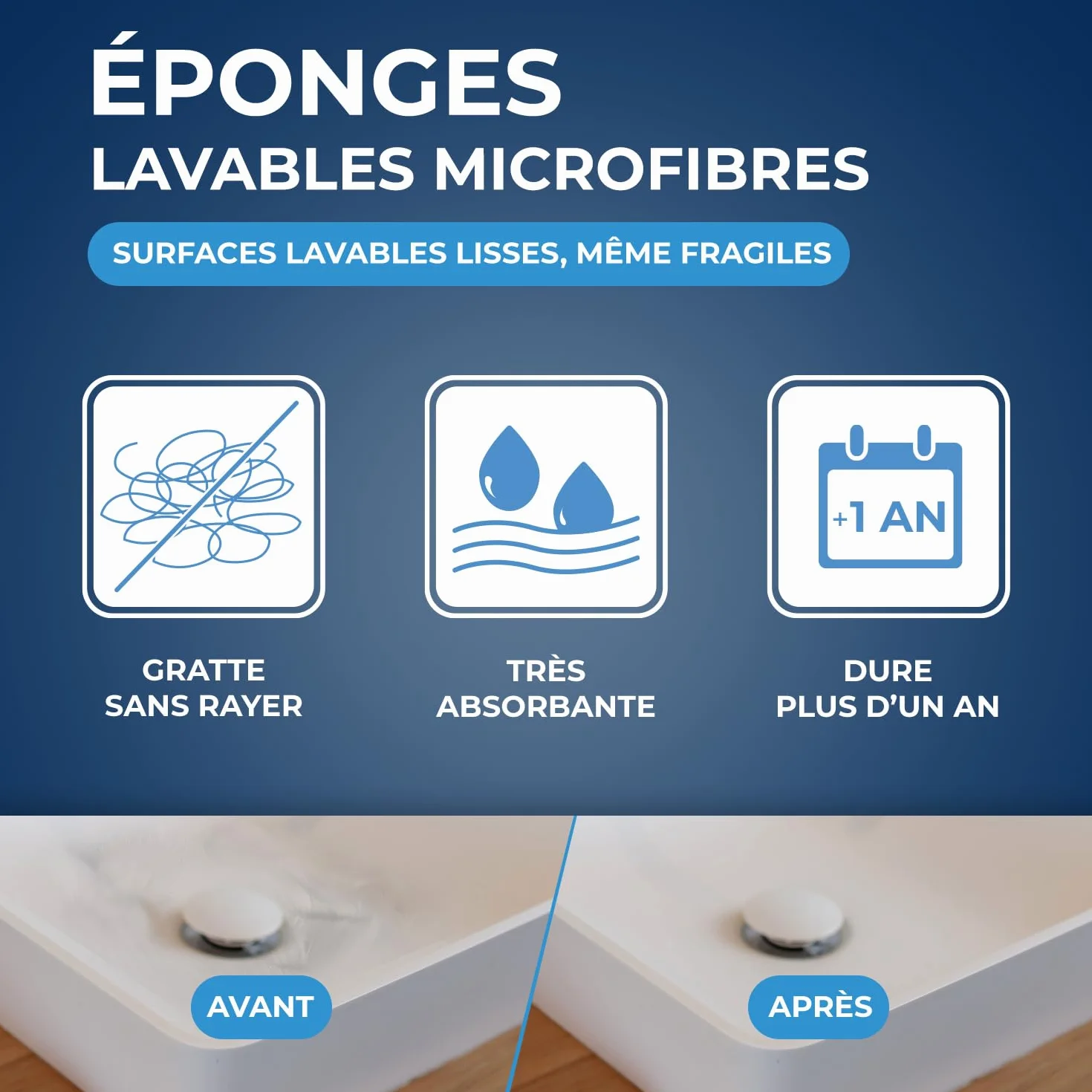 STARWAX éponges microfibres x2 absorbantes résistantes essuyantes nettoyer sans rayer polyester polyamide
